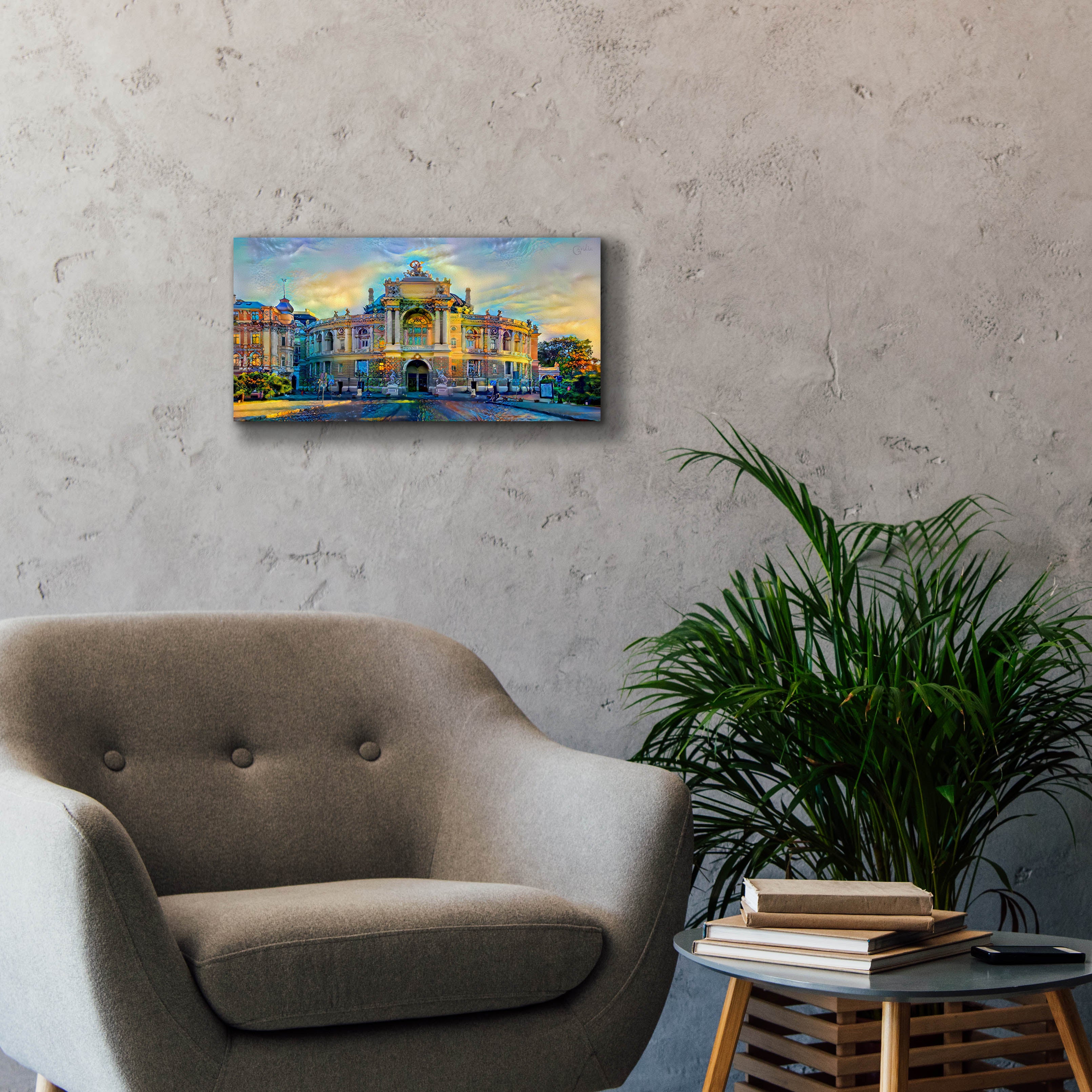 'Odessa Ukraine Opera and Ballet Theater' by Pedro Gavidia, Canvas Wall Art,24 x 12