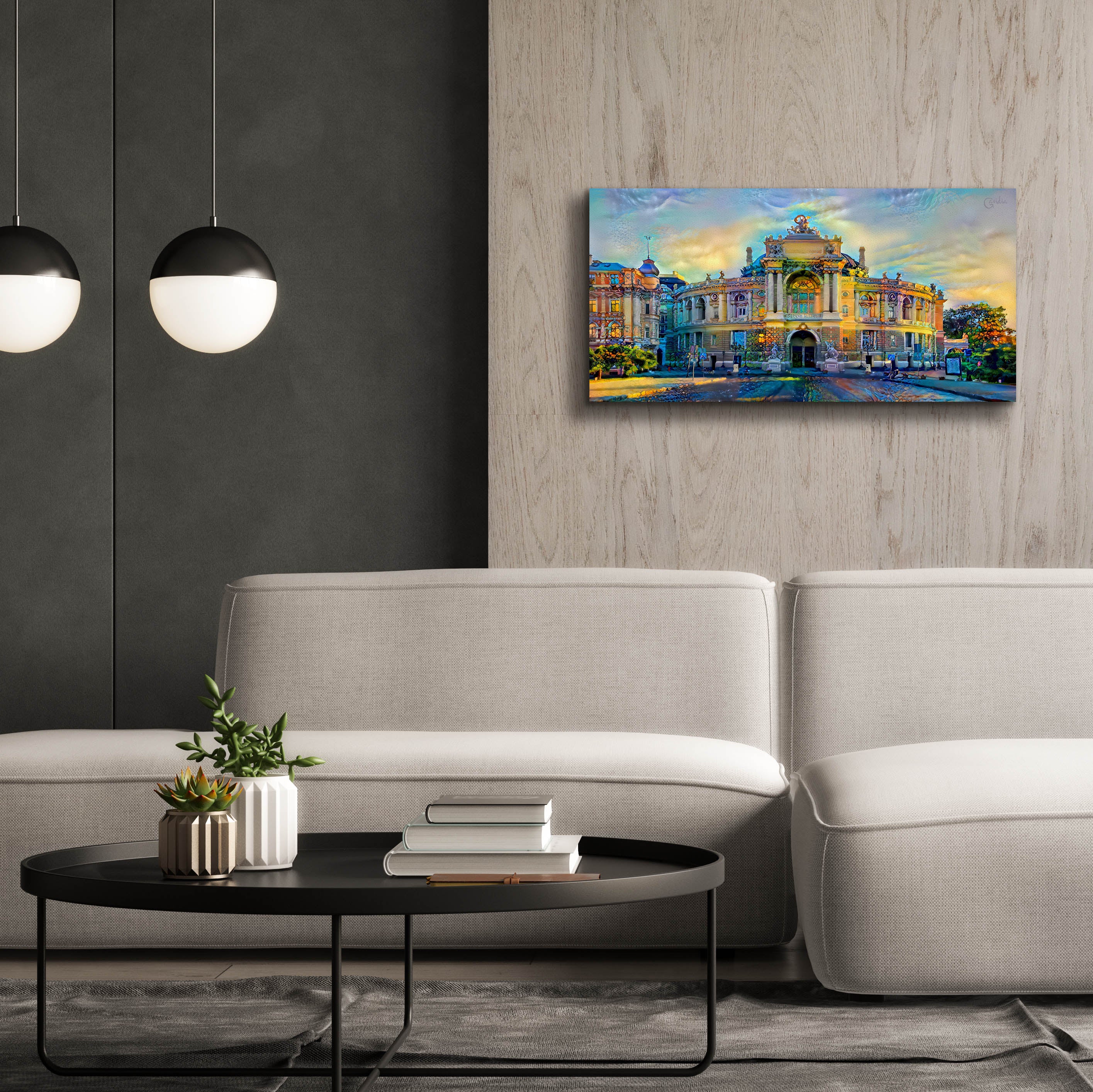'Odessa Ukraine Opera and Ballet Theater' by Pedro Gavidia, Canvas Wall Art,40 x 20