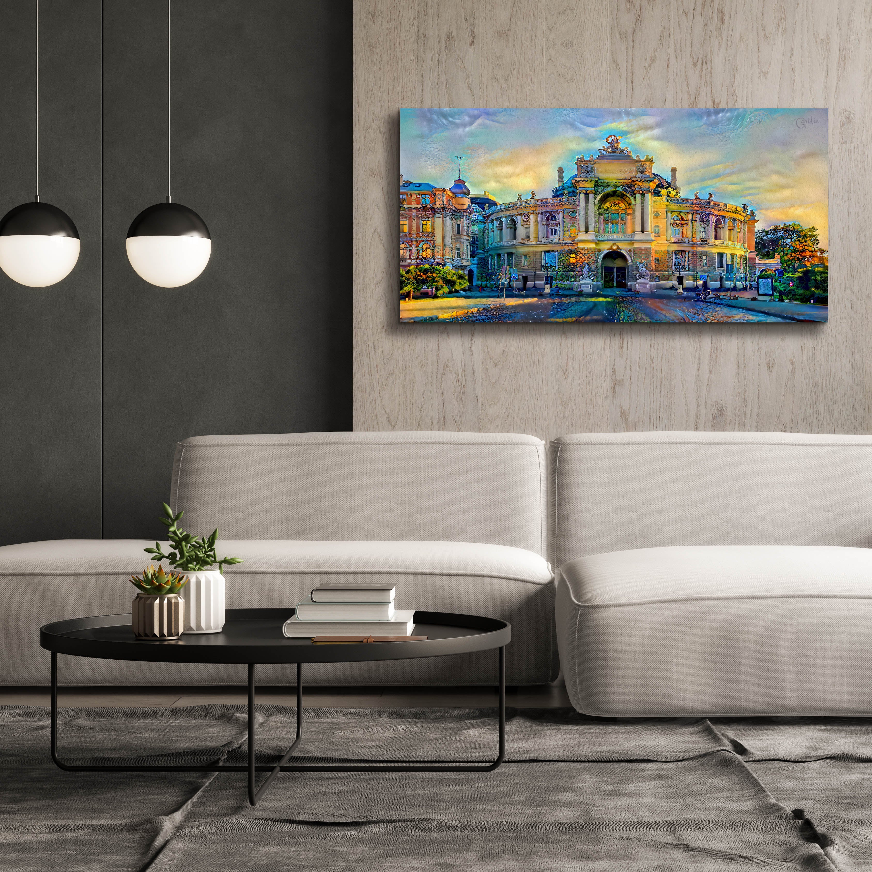 'Odessa Ukraine Opera and Ballet Theater' by Pedro Gavidia, Canvas Wall Art,60 x 30