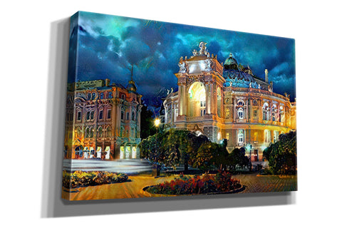 Image of 'Odessa Ukraine Opera and Ballet Theater Night' by Pedro Gavidia, Canvas Wall Art