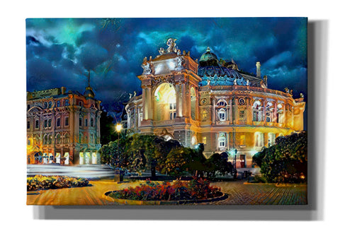 Image of 'Odessa Ukraine Opera and Ballet Theater Night' by Pedro Gavidia, Canvas Wall Art
