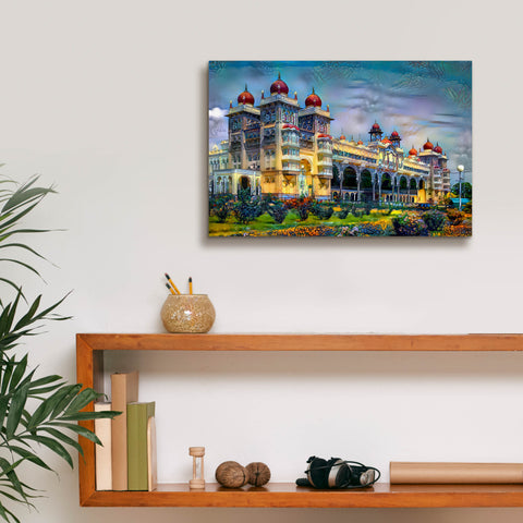 Image of 'Mysore India Royal Palace' by Pedro Gavidia, Canvas Wall Art,18 x 12