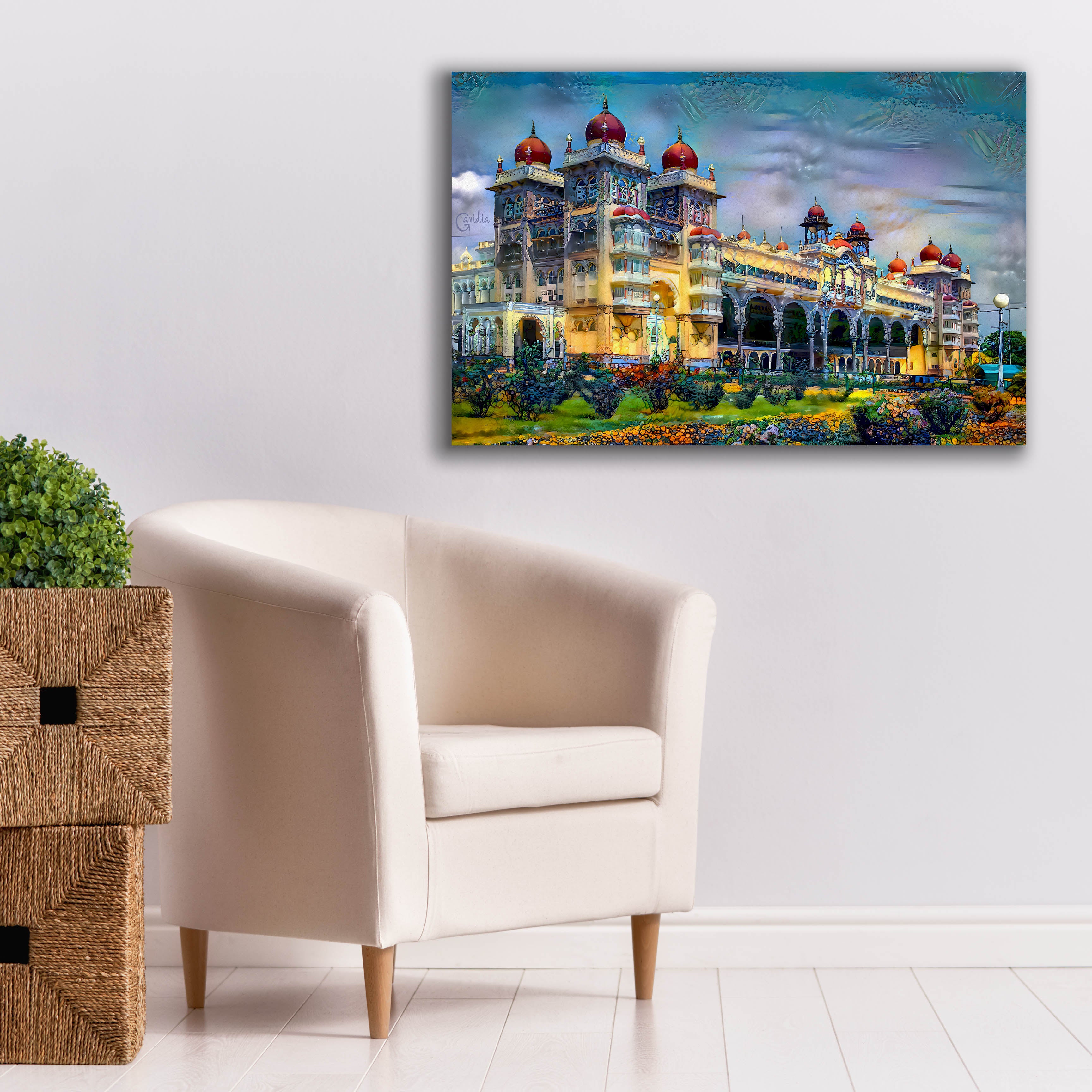 'Mysore India Royal Palace' by Pedro Gavidia, Canvas Wall Art,40 x 26