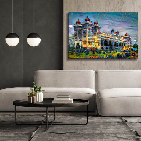 Image of 'Mysore India Royal Palace' by Pedro Gavidia, Canvas Wall Art,60 x 40