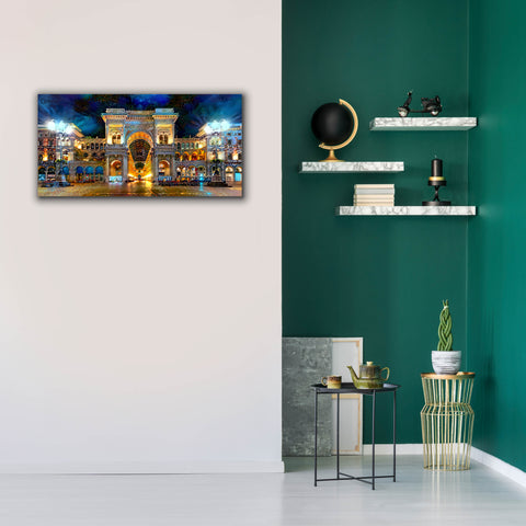 Image of 'Milan Italy Vitorio Emanuel II Night 2022' by Pedro Gavidia, Canvas Wall Art,40 x 20