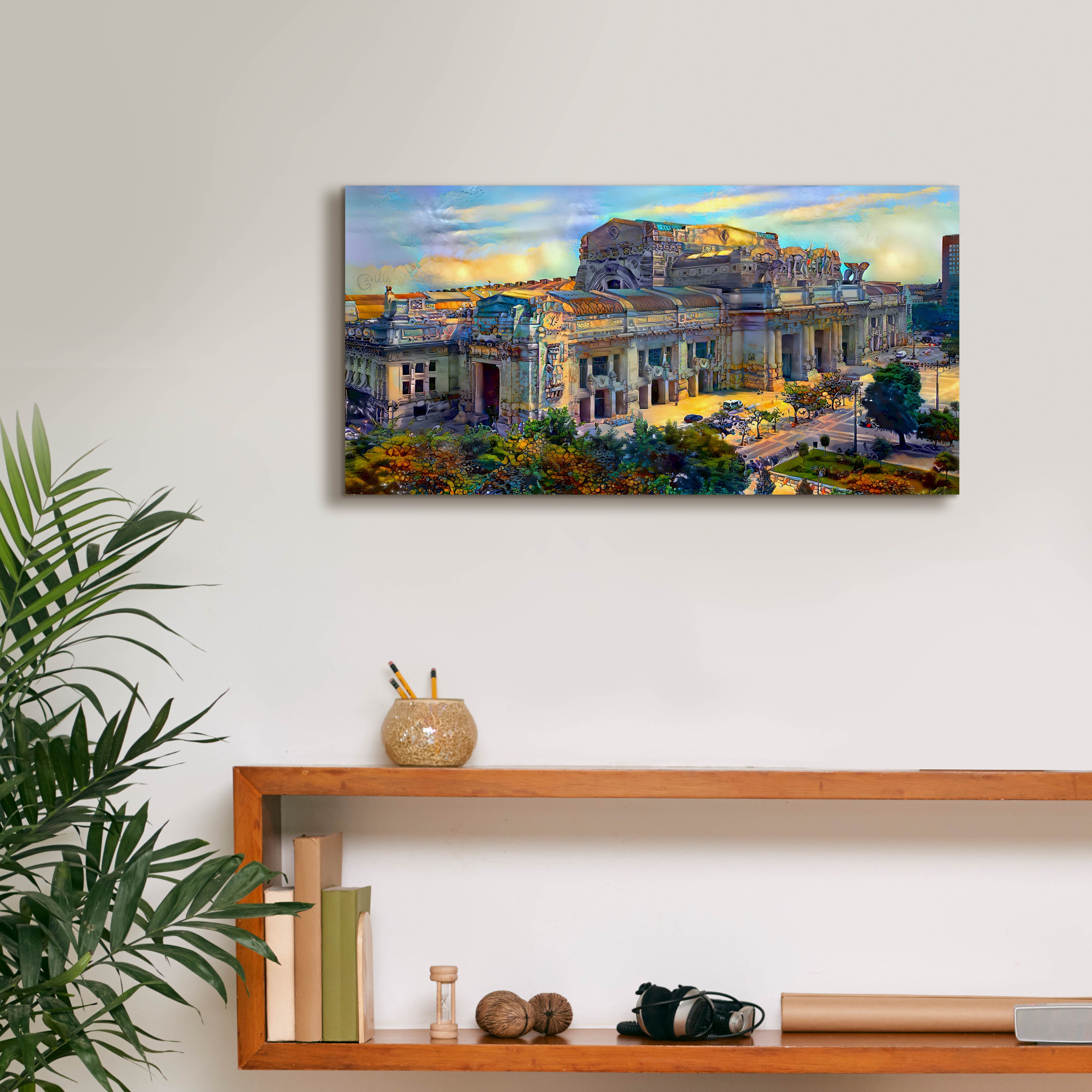 'Milan Italy Central Station' by Pedro Gavidia, Canvas Wall Art,24 x 12