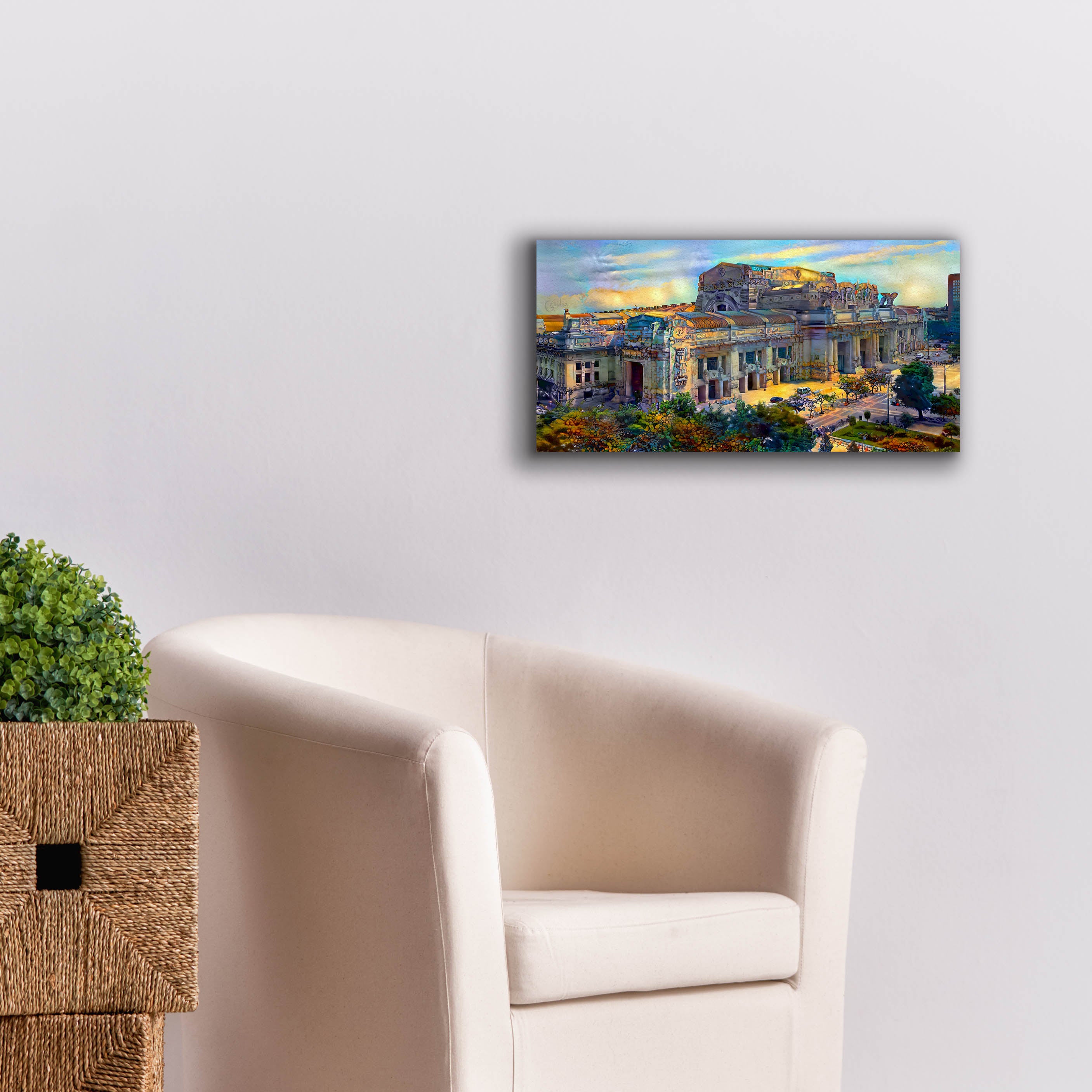 'Milan Italy Central Station' by Pedro Gavidia, Canvas Wall Art,24 x 12