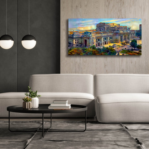 Image of 'Milan Italy Central Station' by Pedro Gavidia, Canvas Wall Art,60 x 30