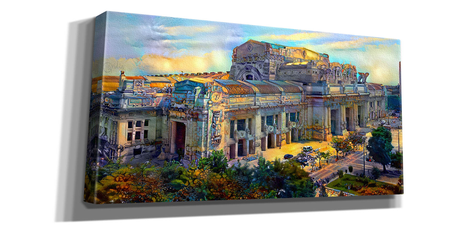 'Milan Italy Central Station' by Pedro Gavidia, Canvas Wall Art