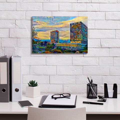 Image of 'Mexico City University City' by Pedro Gavidia, Canvas Wall Art,18 x 12