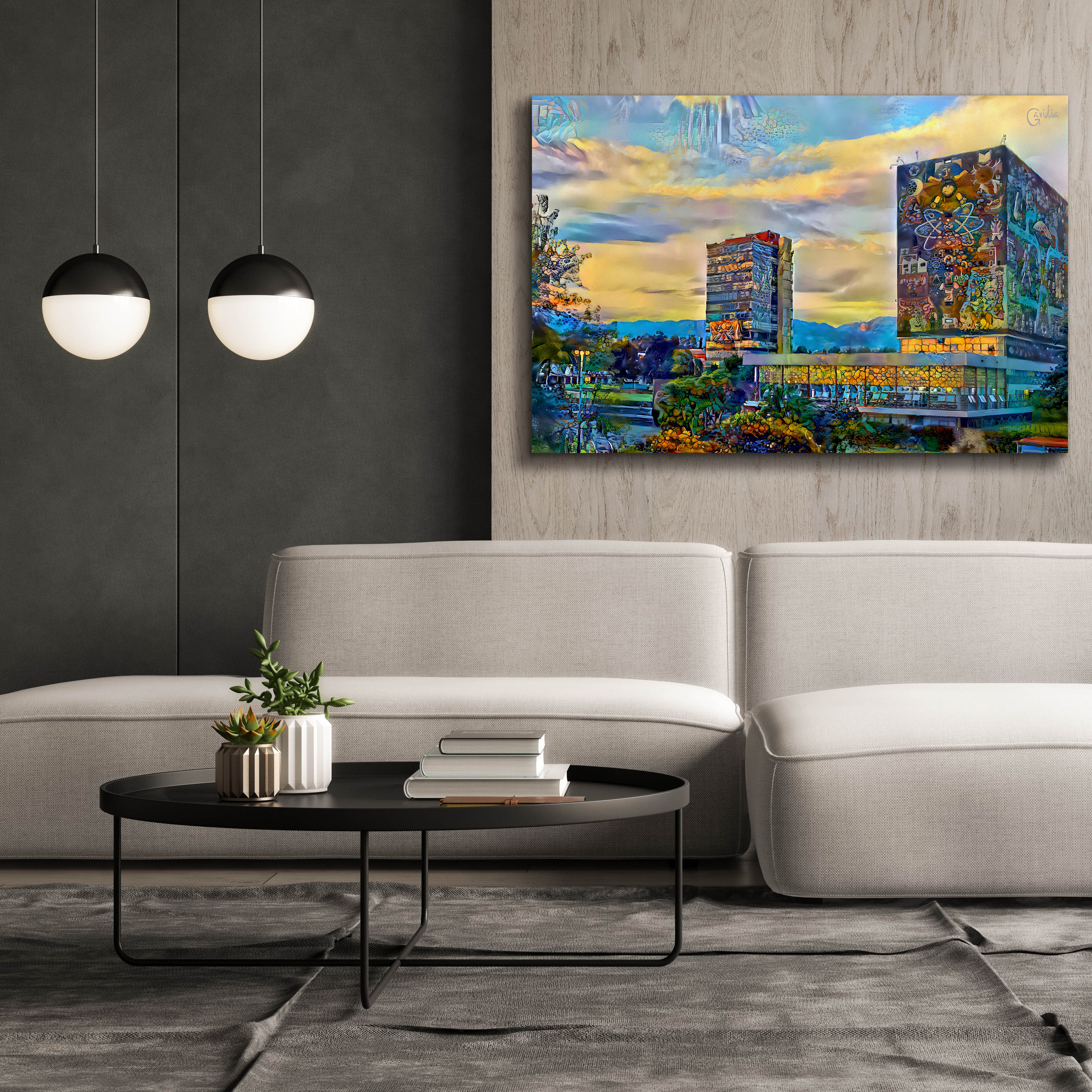 'Mexico City University City' by Pedro Gavidia, Canvas Wall Art,60 x 40