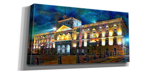 Image of 'Mexico City Palace of Mines Night' by Pedro Gavidia, Canvas Wall Art