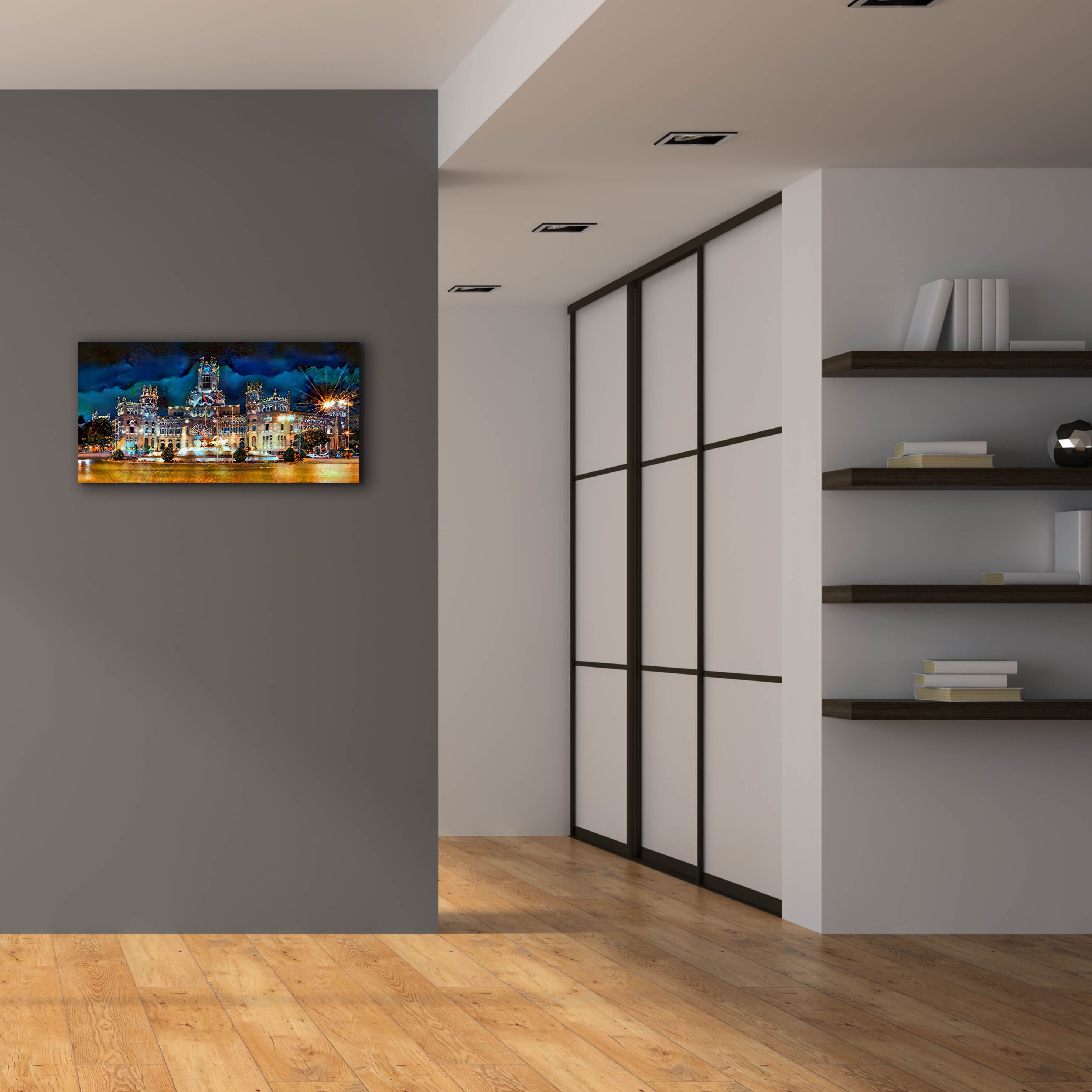 'Madrid Spain Cibeles Palace' by Pedro Gavidia, Canvas Wall Art,40 x 20