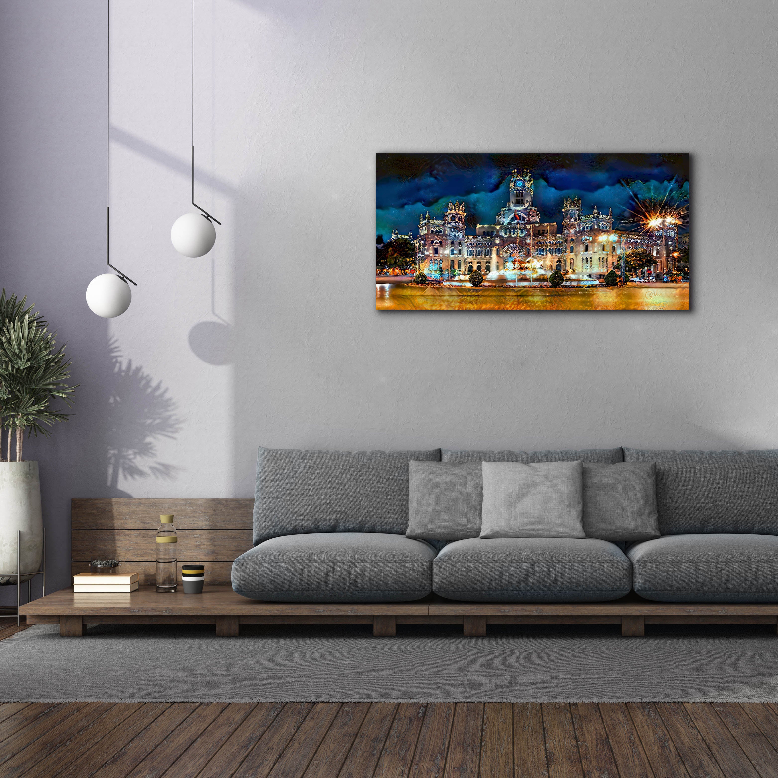 'Madrid Spain Cibeles Palace' by Pedro Gavidia, Canvas Wall Art,60 x 30