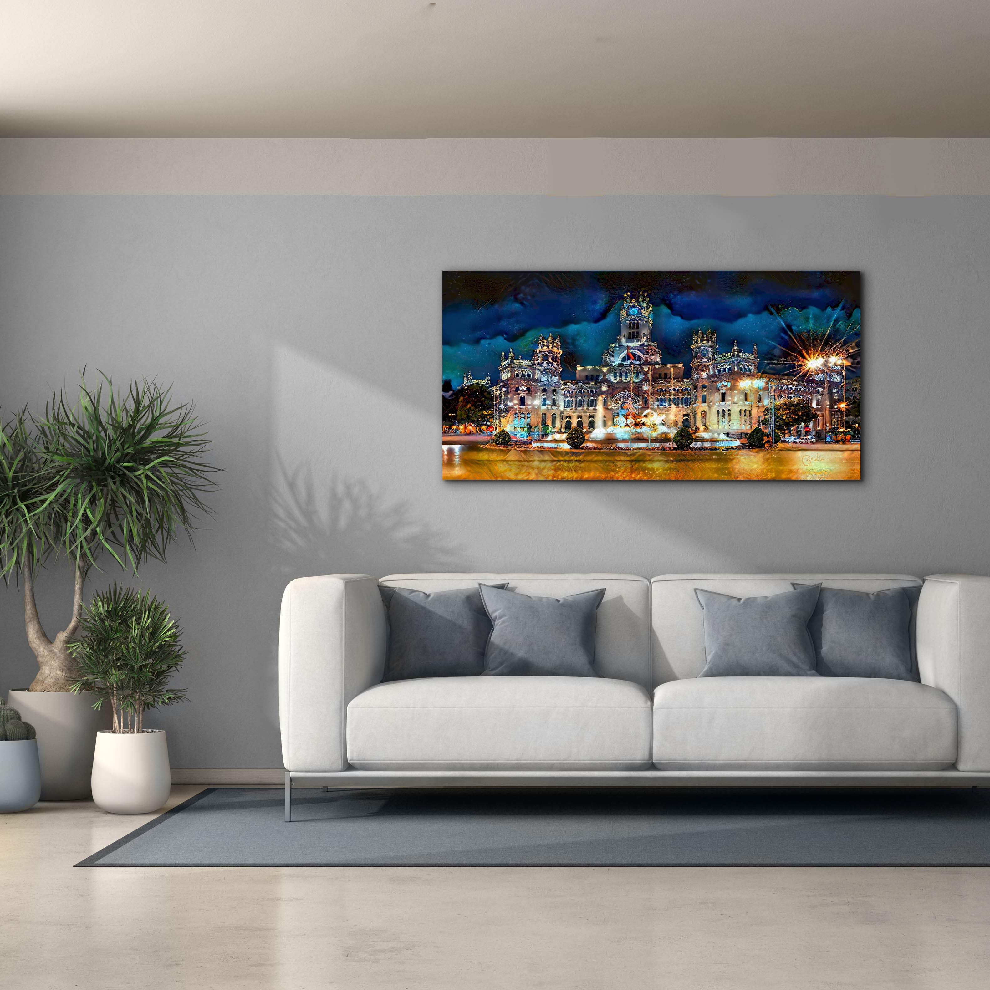 'Madrid Spain Cibeles Palace' by Pedro Gavidia, Canvas Wall Art,60 x 30