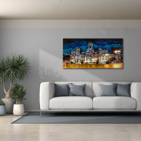 Image of 'Madrid Spain Cibeles Palace' by Pedro Gavidia, Canvas Wall Art,60 x 30