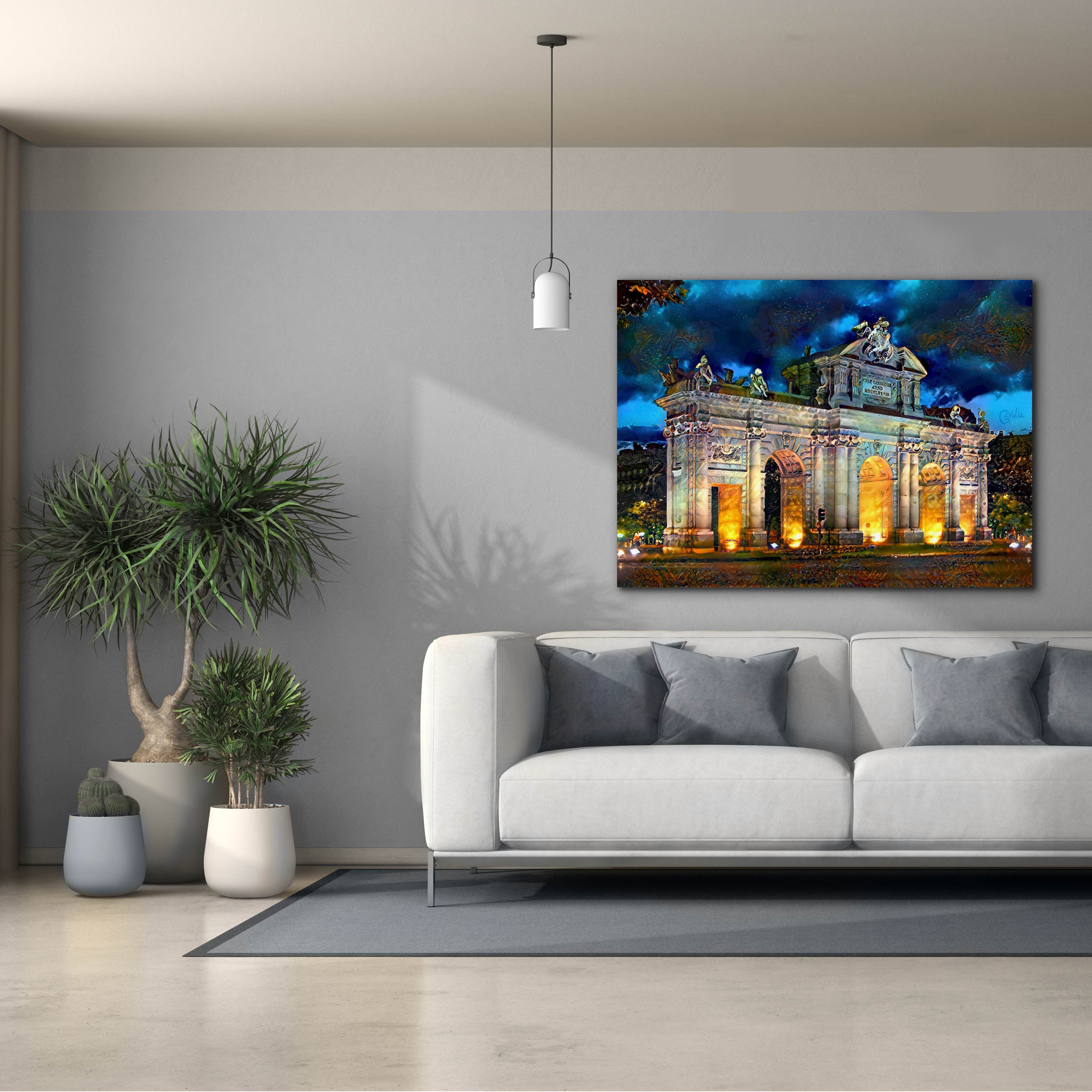 'Madrid Spain Alcala Gate' by Pedro Gavidia, Canvas Wall Art,54 x 40