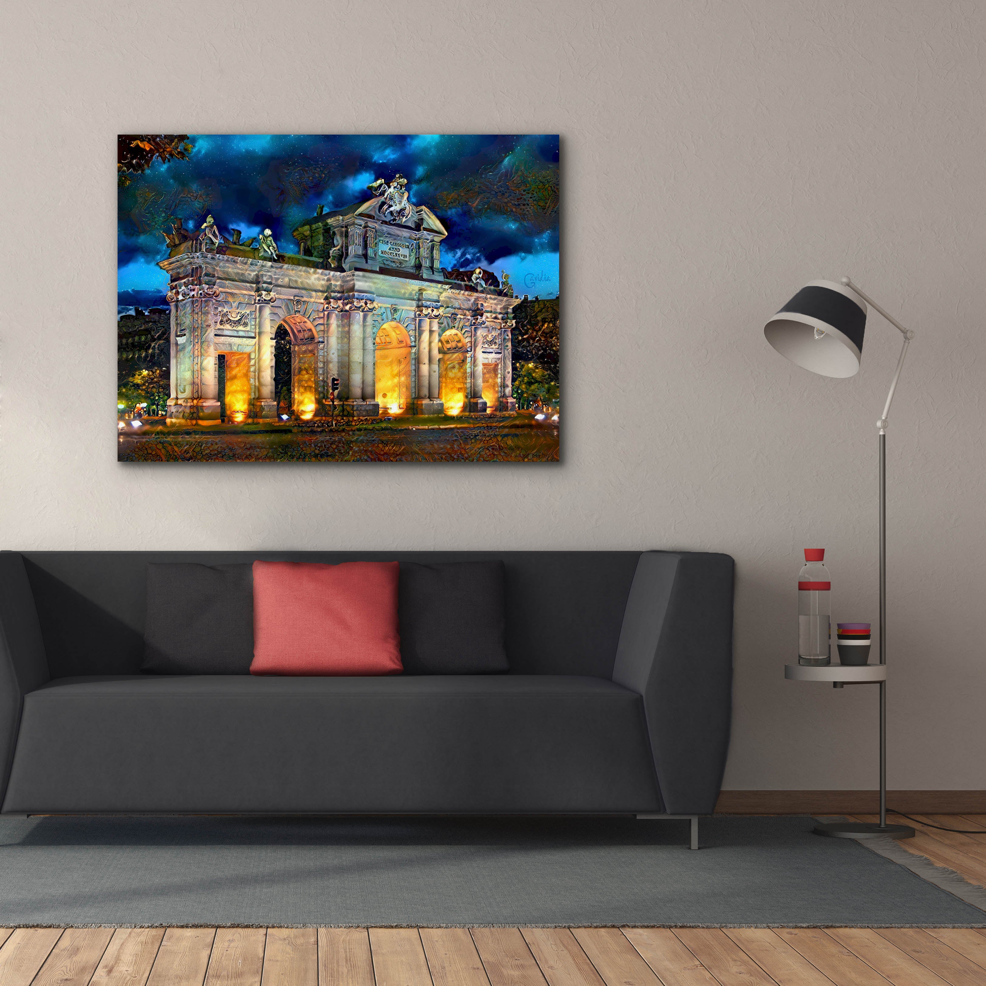 'Madrid Spain Alcala Gate' by Pedro Gavidia, Canvas Wall Art,54 x 40