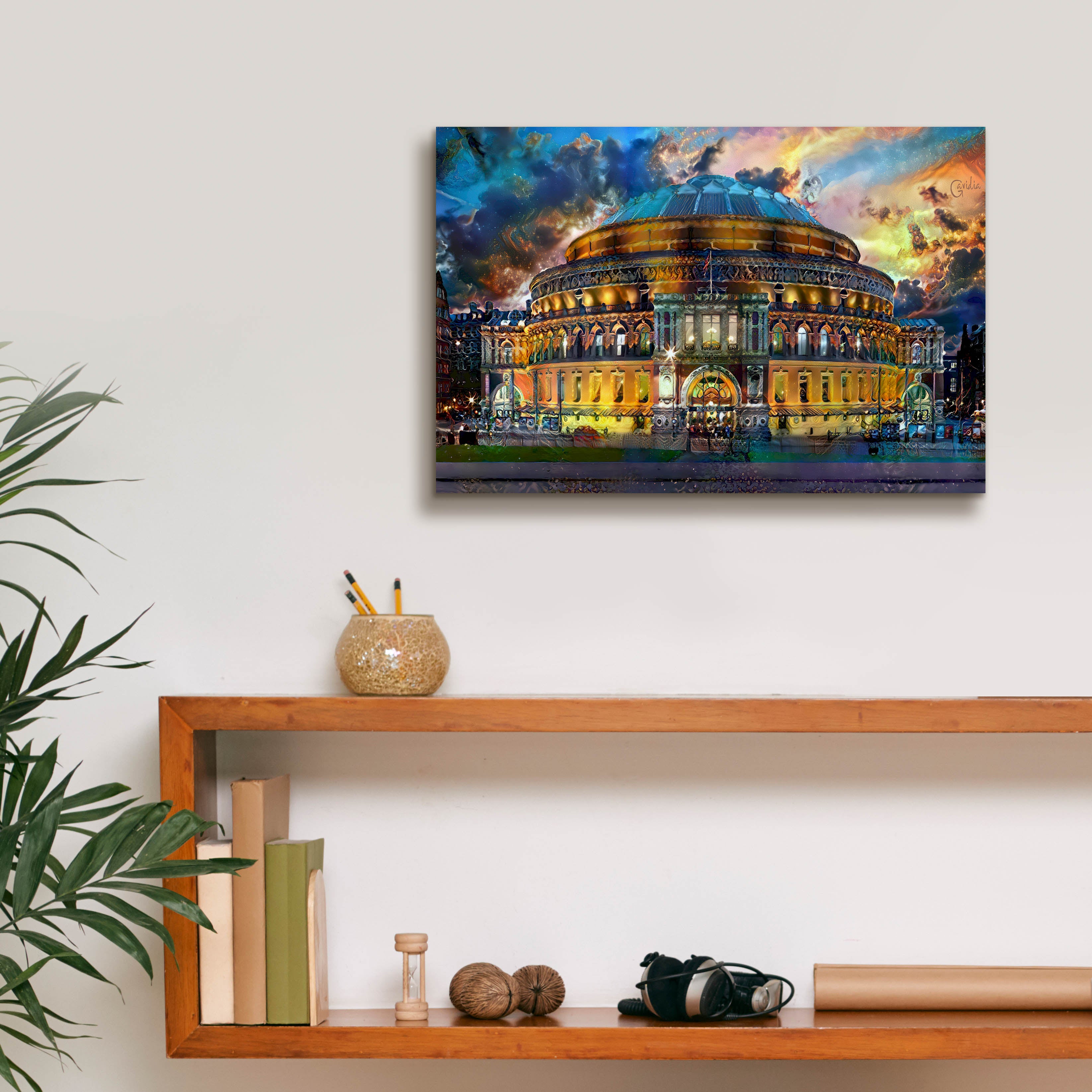 'London England Royal Albert Hall' by Pedro Gavidia, Canvas Wall Art,18 x 12
