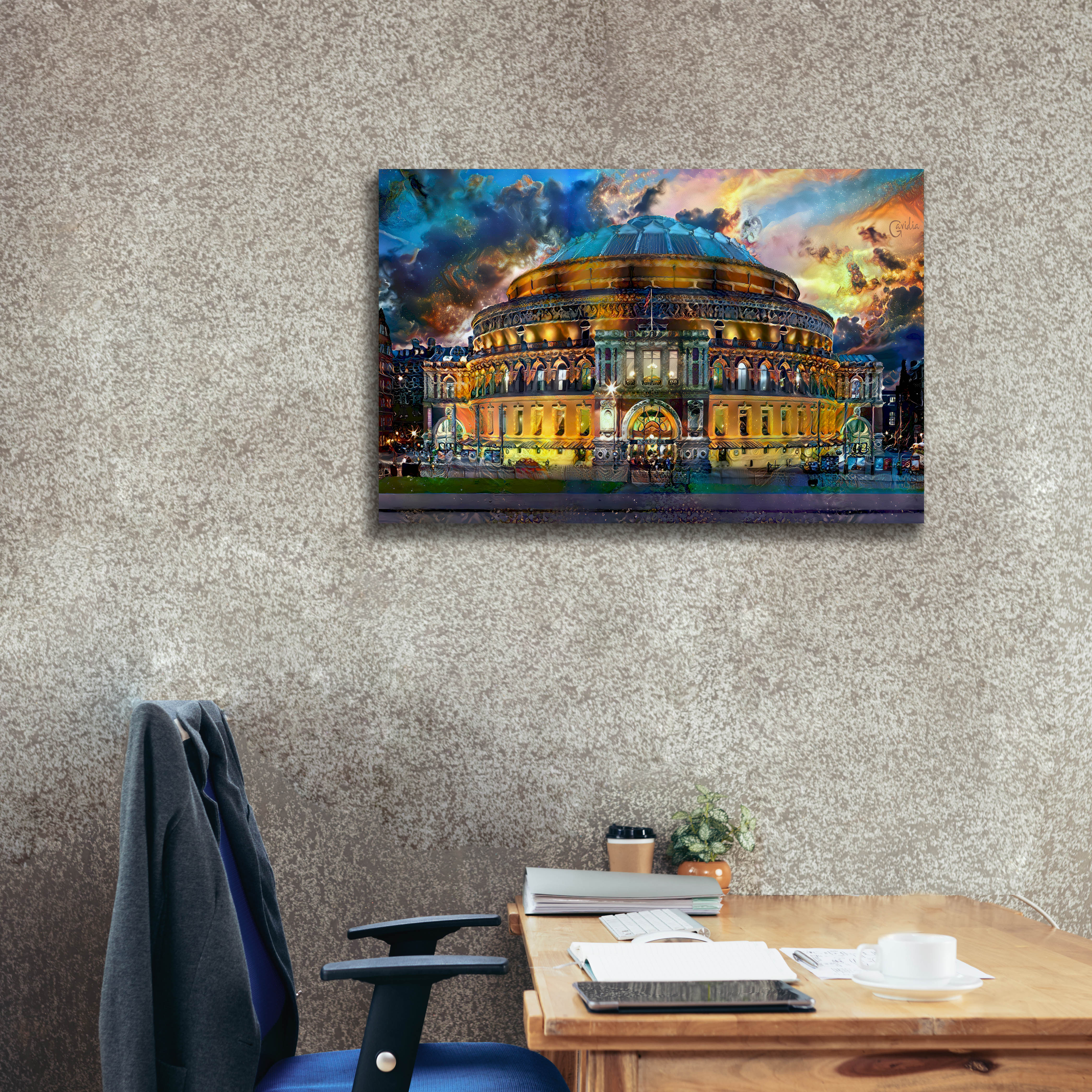 'London England Royal Albert Hall' by Pedro Gavidia, Canvas Wall Art,40 x 26