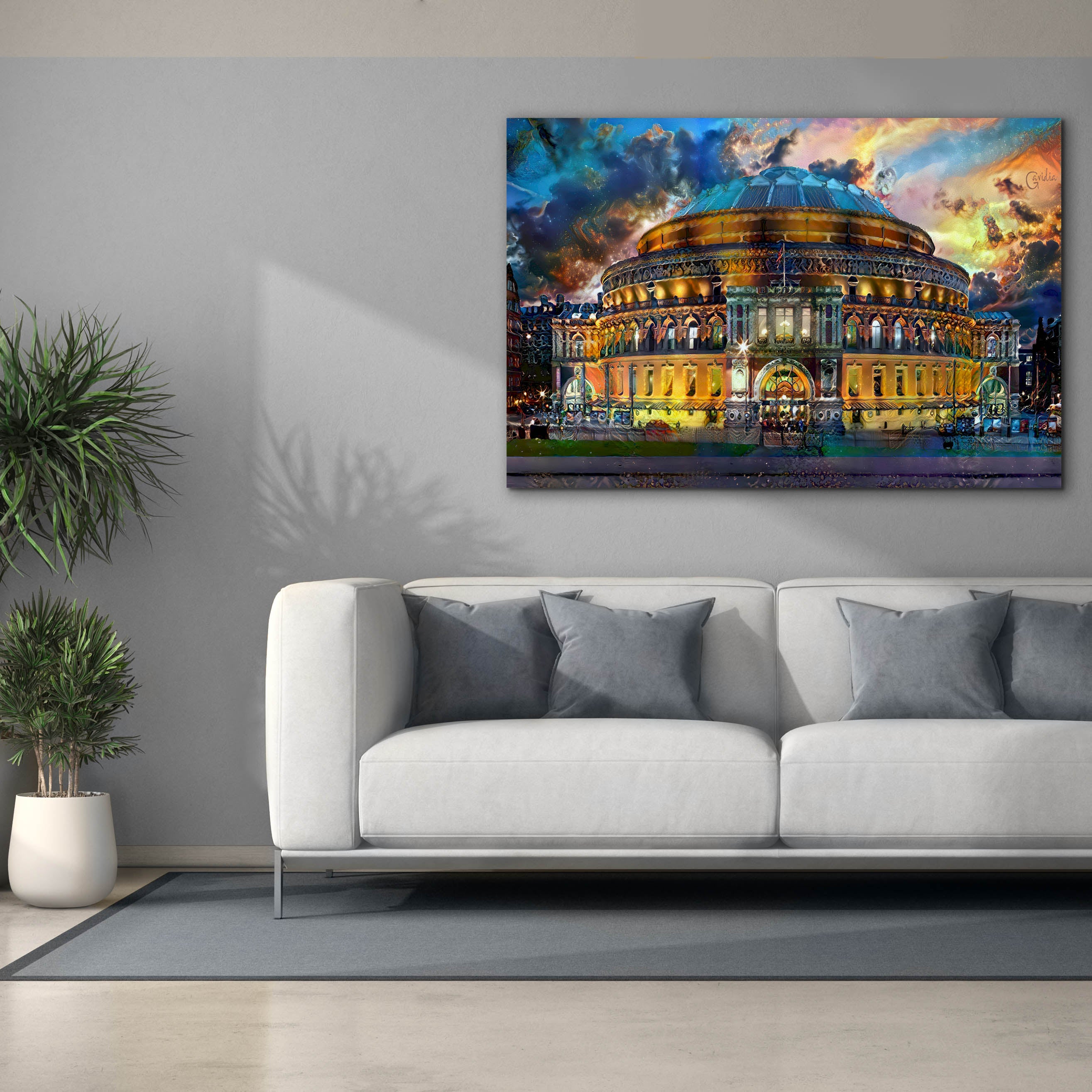'London England Royal Albert Hall' by Pedro Gavidia, Canvas Wall Art,60 x 40
