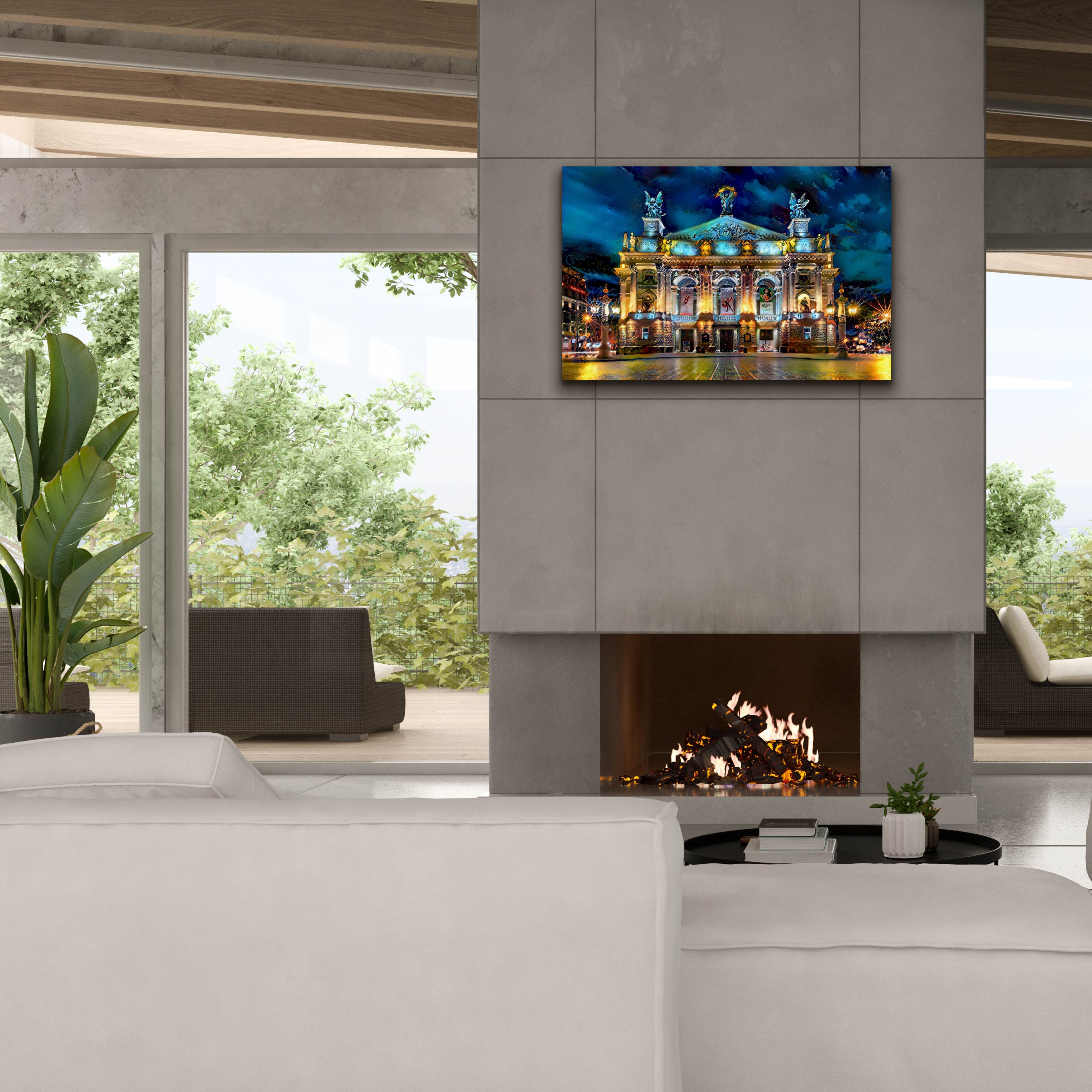 'Leopolis Ukraine Opera' by Pedro Gavidia, Canvas Wall Art,40 x 26