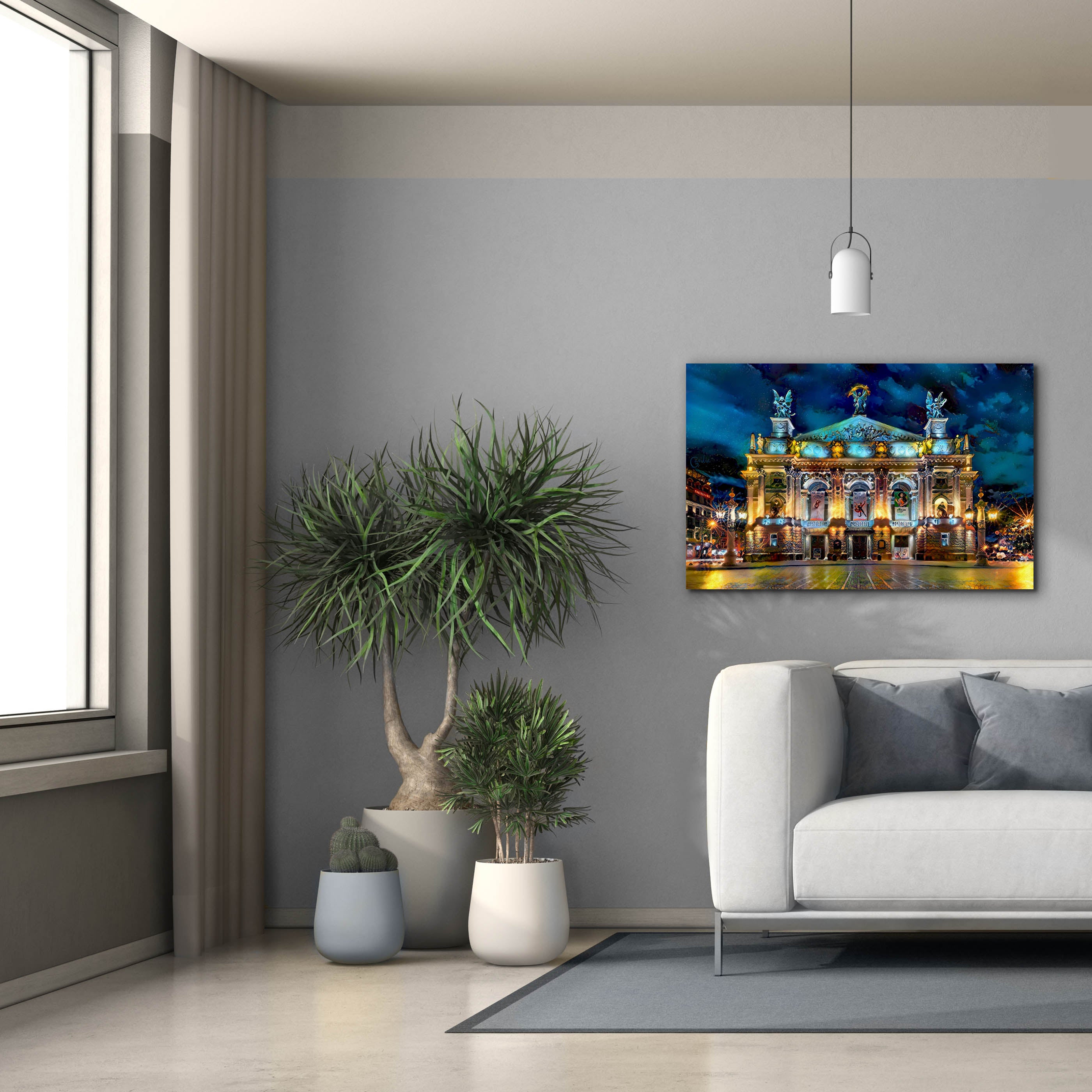 'Leopolis Ukraine Opera' by Pedro Gavidia, Canvas Wall Art,40 x 26