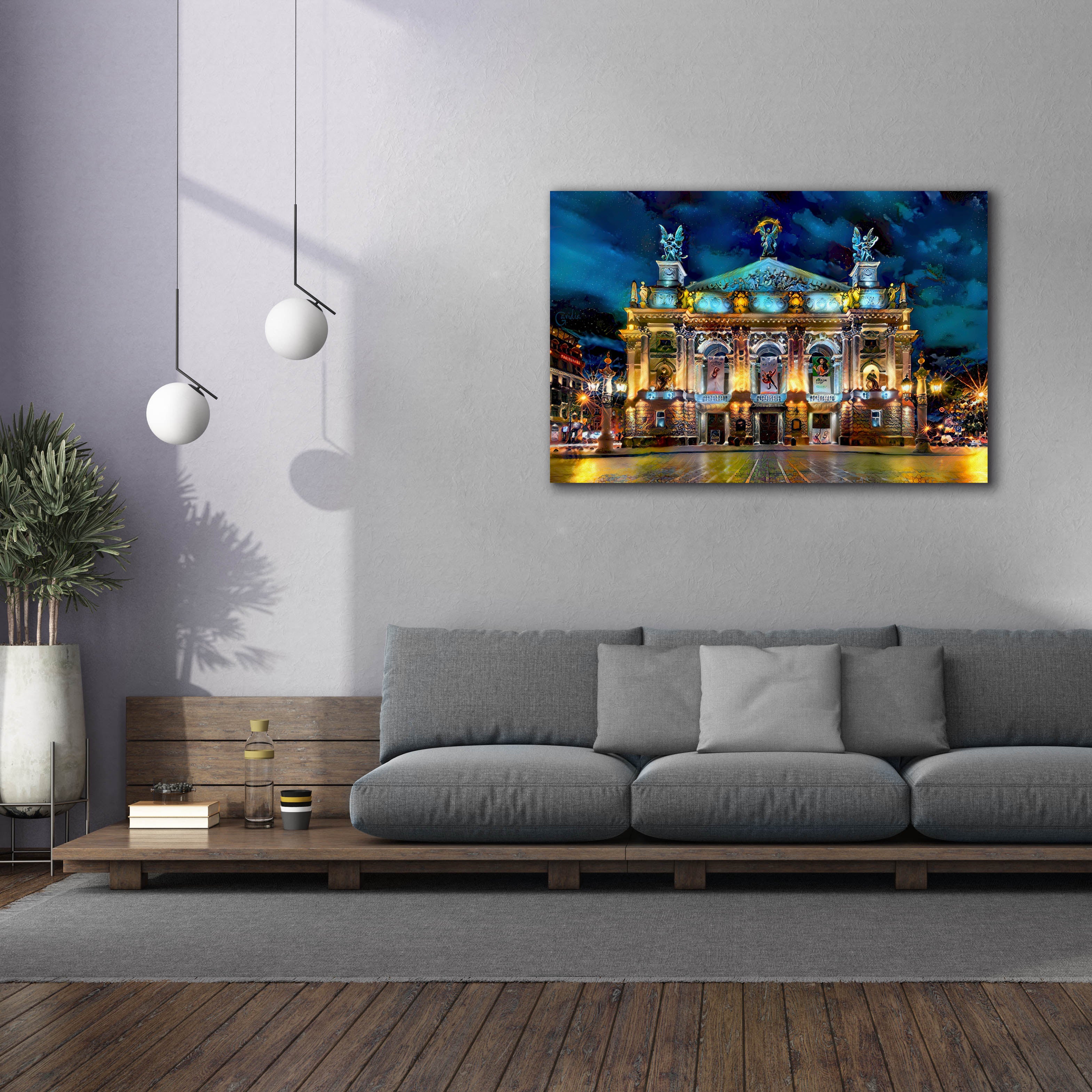 'Leopolis Ukraine Opera' by Pedro Gavidia, Canvas Wall Art,60 x 40