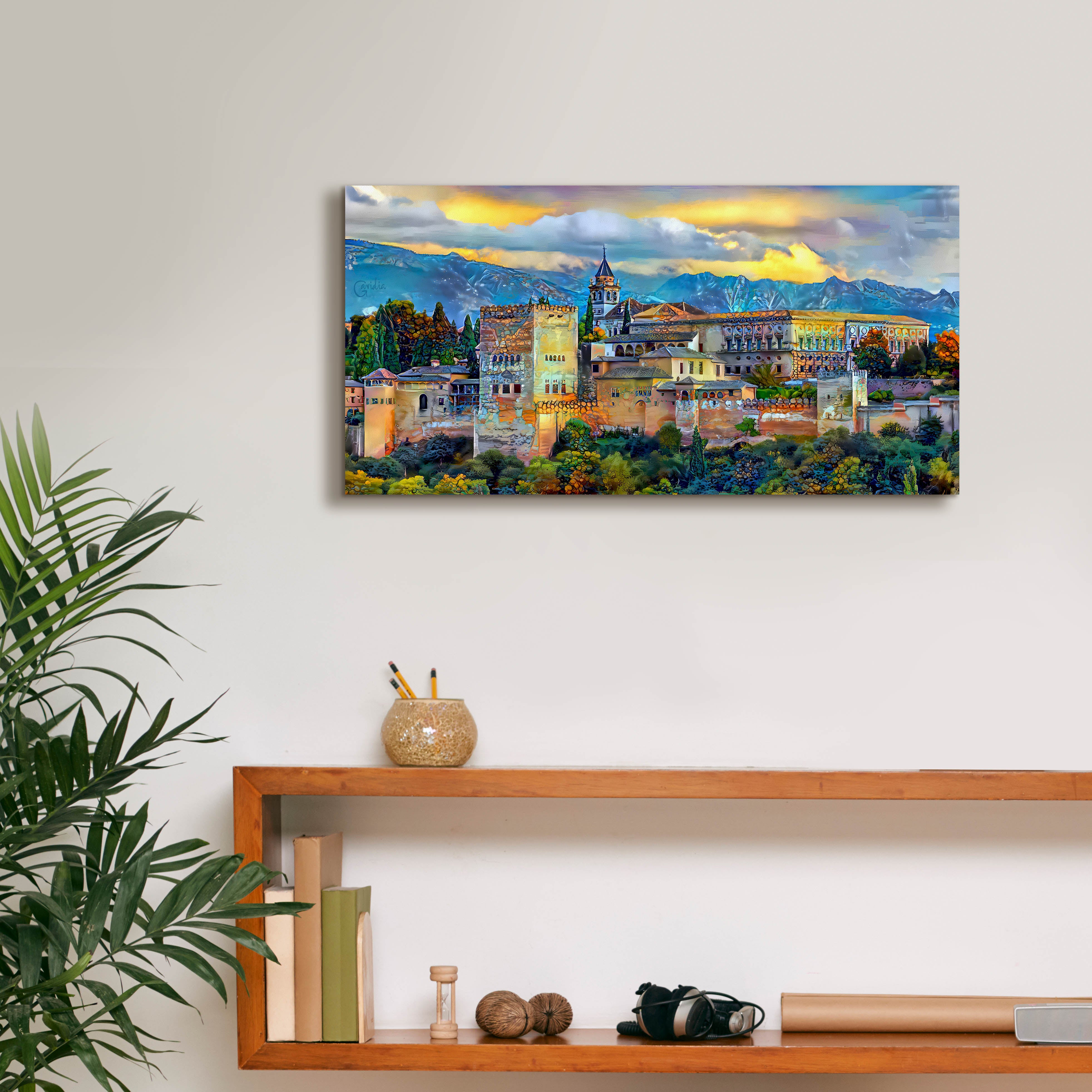 'Granada Spain La Alhambra' by Pedro Gavidia, Canvas Wall Art,24 x 12