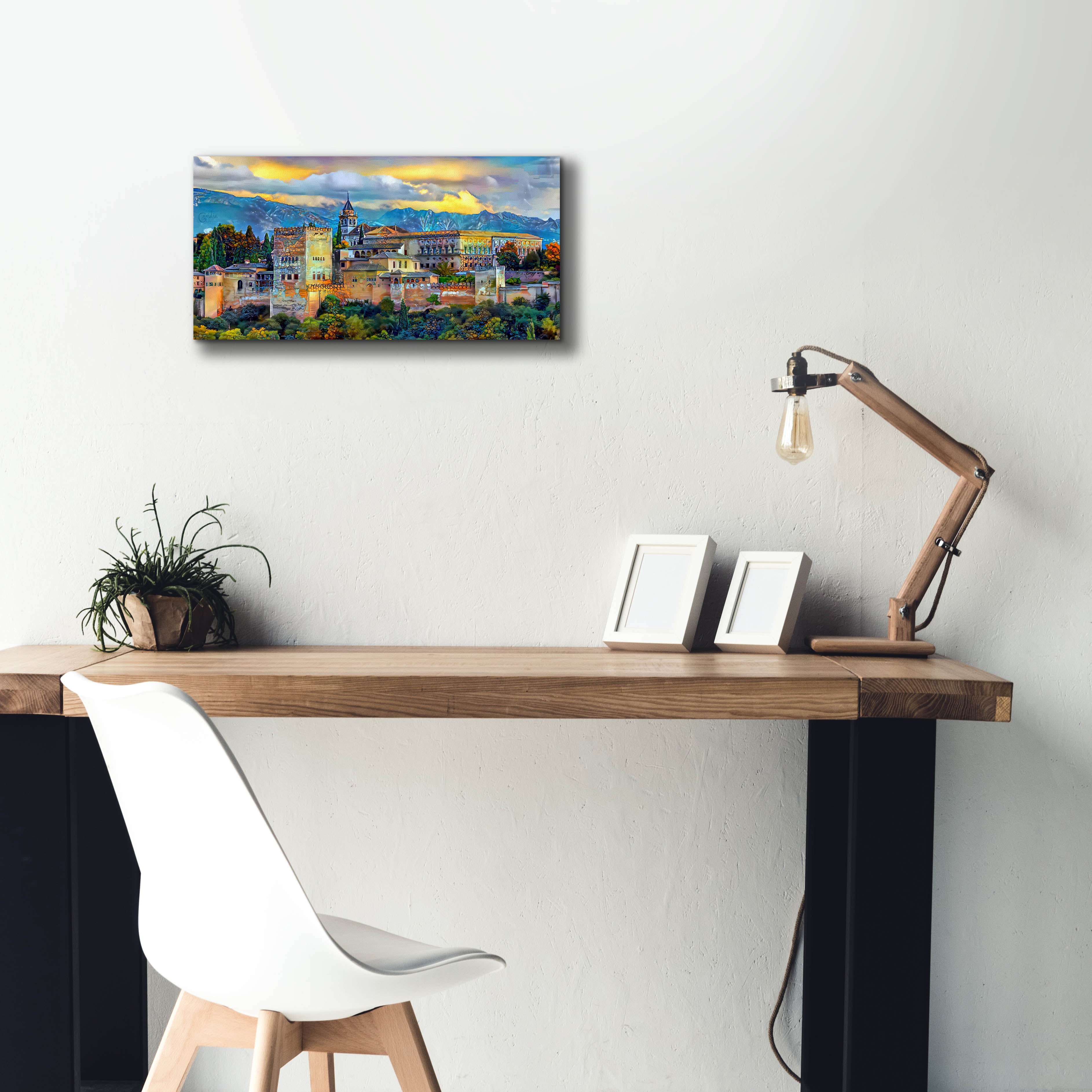 'Granada Spain La Alhambra' by Pedro Gavidia, Canvas Wall Art,24 x 12