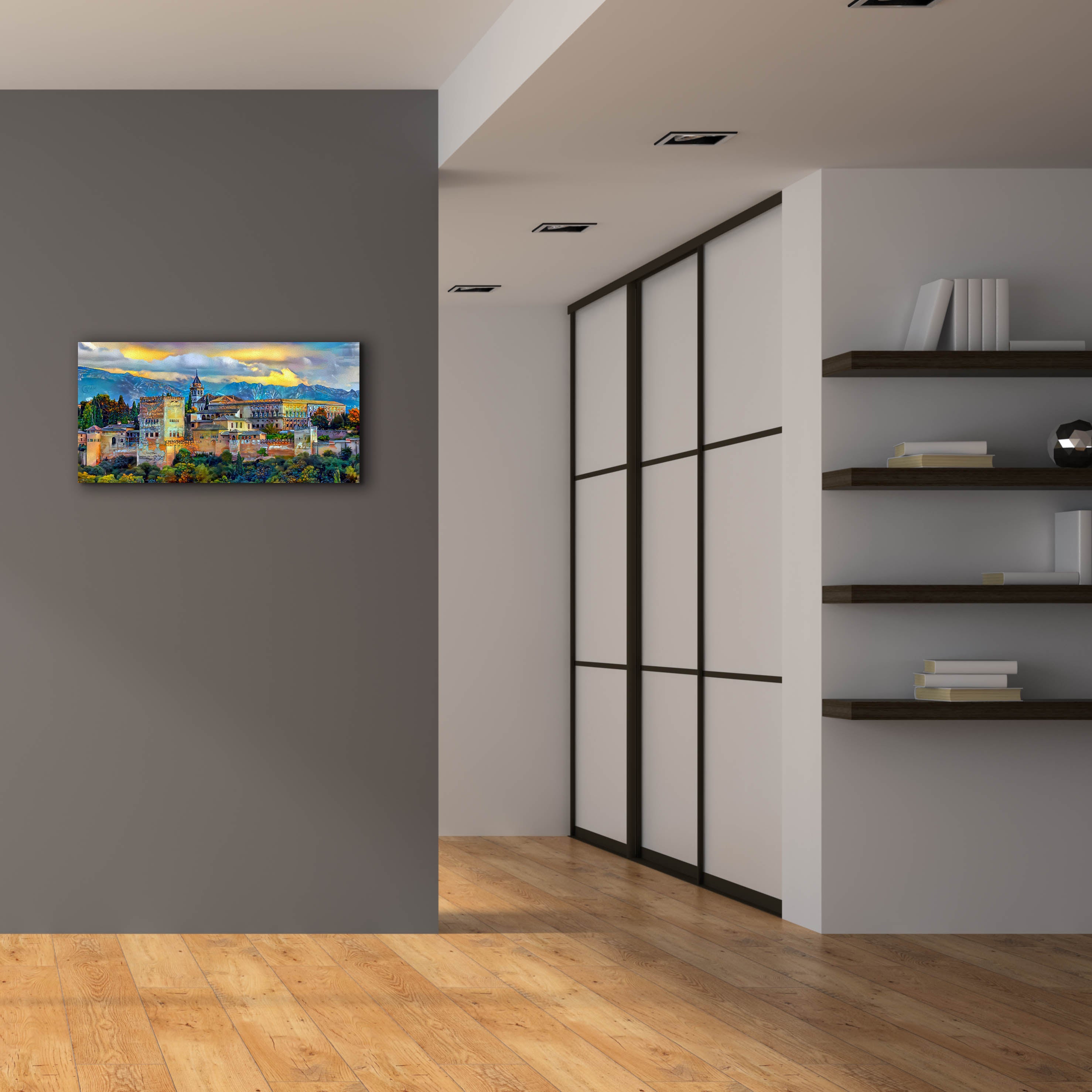 'Granada Spain La Alhambra' by Pedro Gavidia, Canvas Wall Art,40 x 20