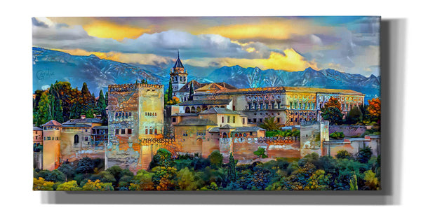 'Granada Spain La Alhambra' by Pedro Gavidia, Canvas Wall Art