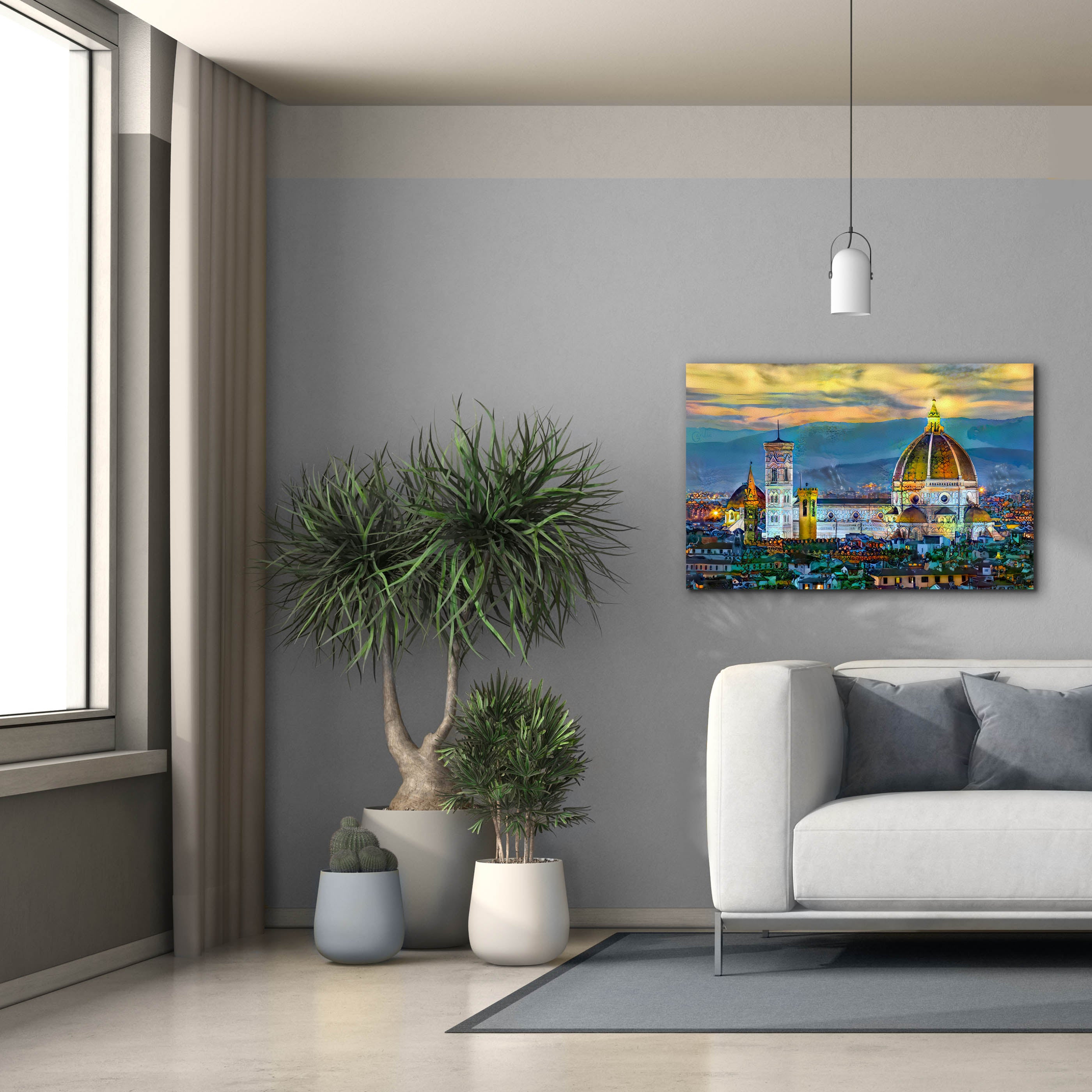 'Florence Italy Duomo Sunset' by Pedro Gavidia, Canvas Wall Art,40 x 26