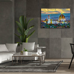 'Florence Italy Duomo Sunset' by Pedro Gavidia, Canvas Wall Art,60 x 40