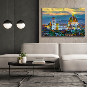 'Florence Italy Duomo Sunset' by Pedro Gavidia, Canvas Wall Art,60 x 40
