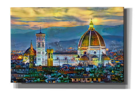 Image of 'Florence Italy Duomo Sunset' by Pedro Gavidia, Canvas Wall Art