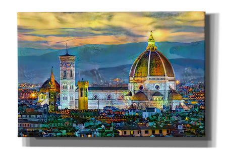 'Florence Italy Duomo Sunset' by Pedro Gavidia, Canvas Wall Art