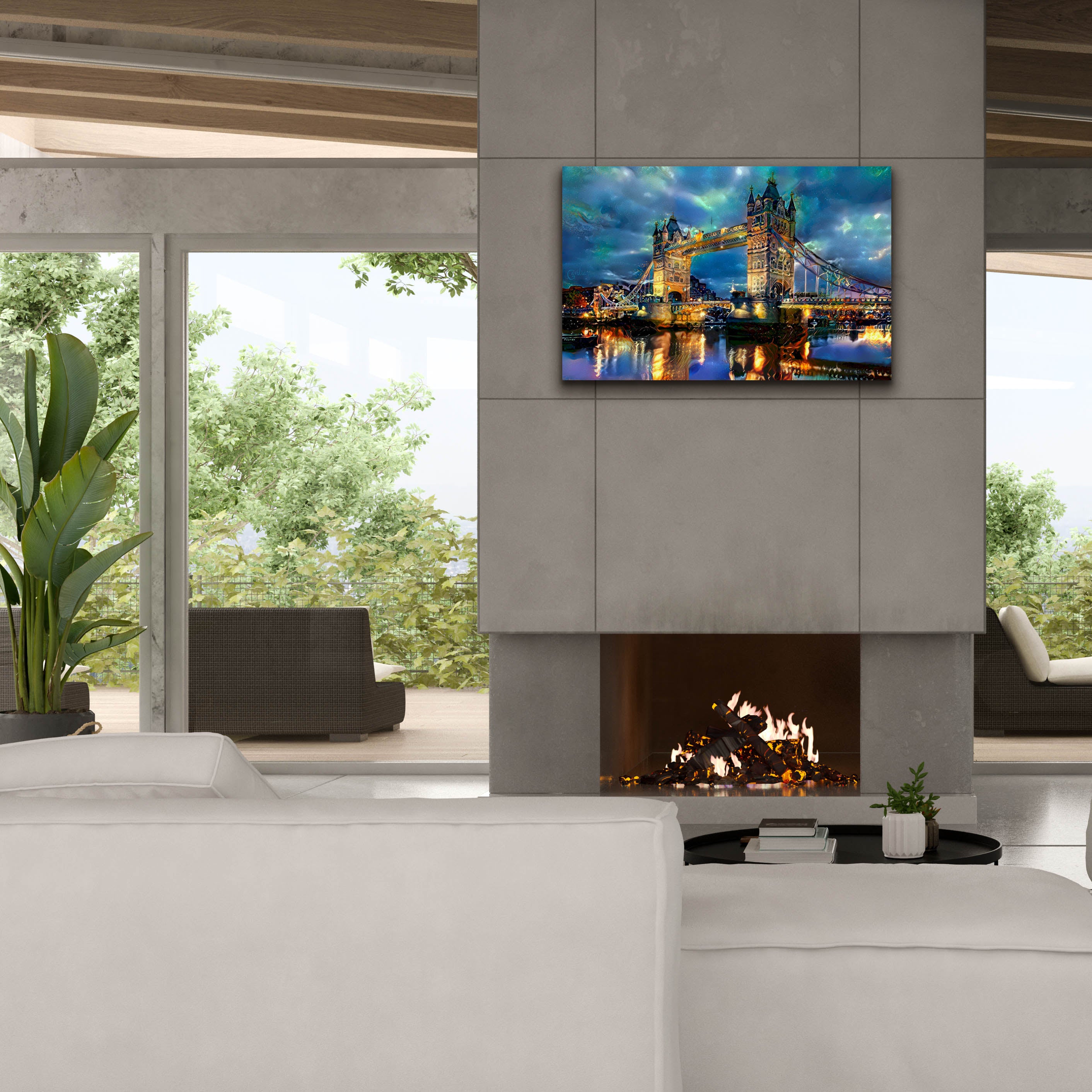 'England London Bridge' by Pedro Gavidia, Canvas Wall Art,40 x 26