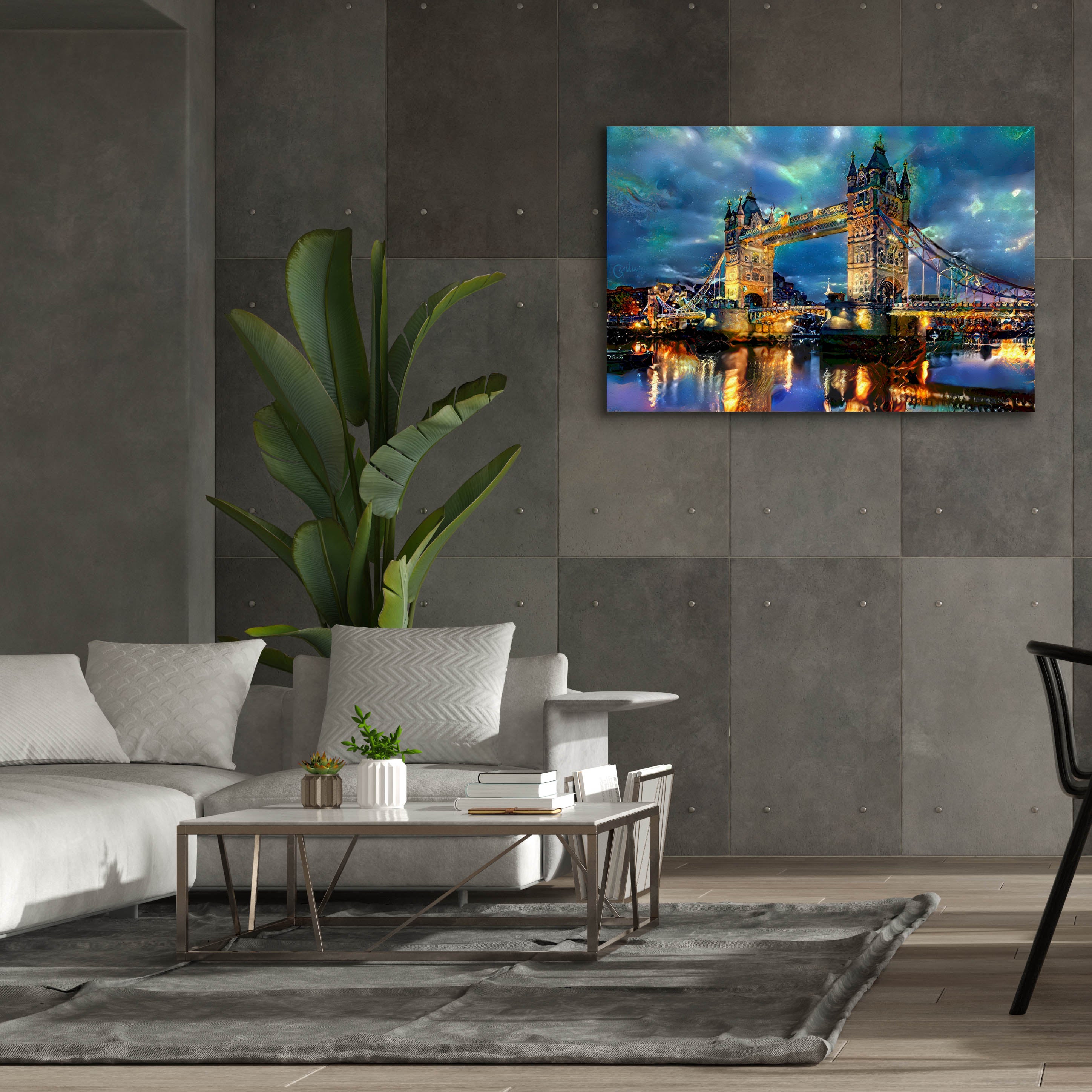 'England London Bridge' by Pedro Gavidia, Canvas Wall Art,60 x 40