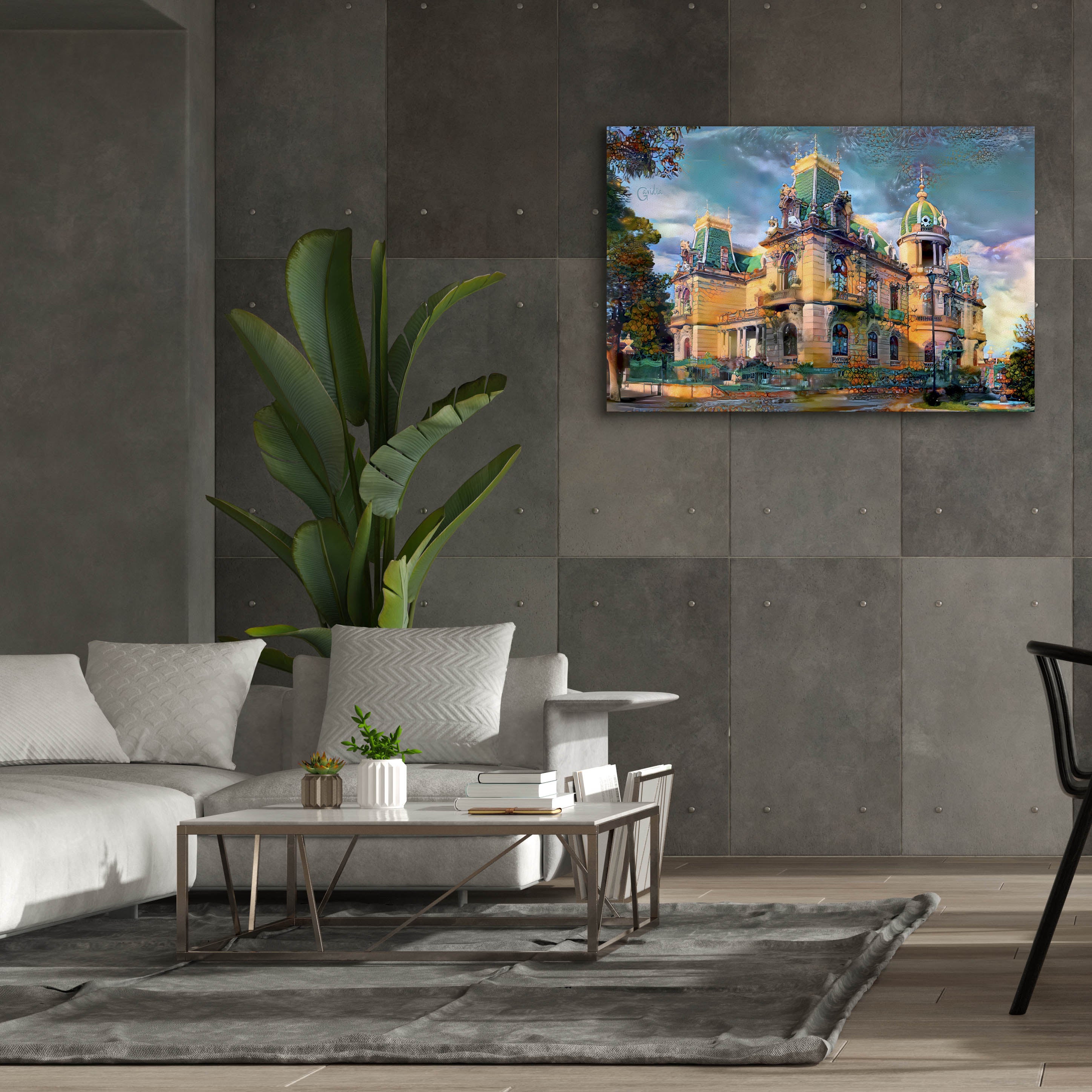 'Chihuahua Mexico Quinta Gameros' by Pedro Gavidia, Canvas Wall Art,60 x 40