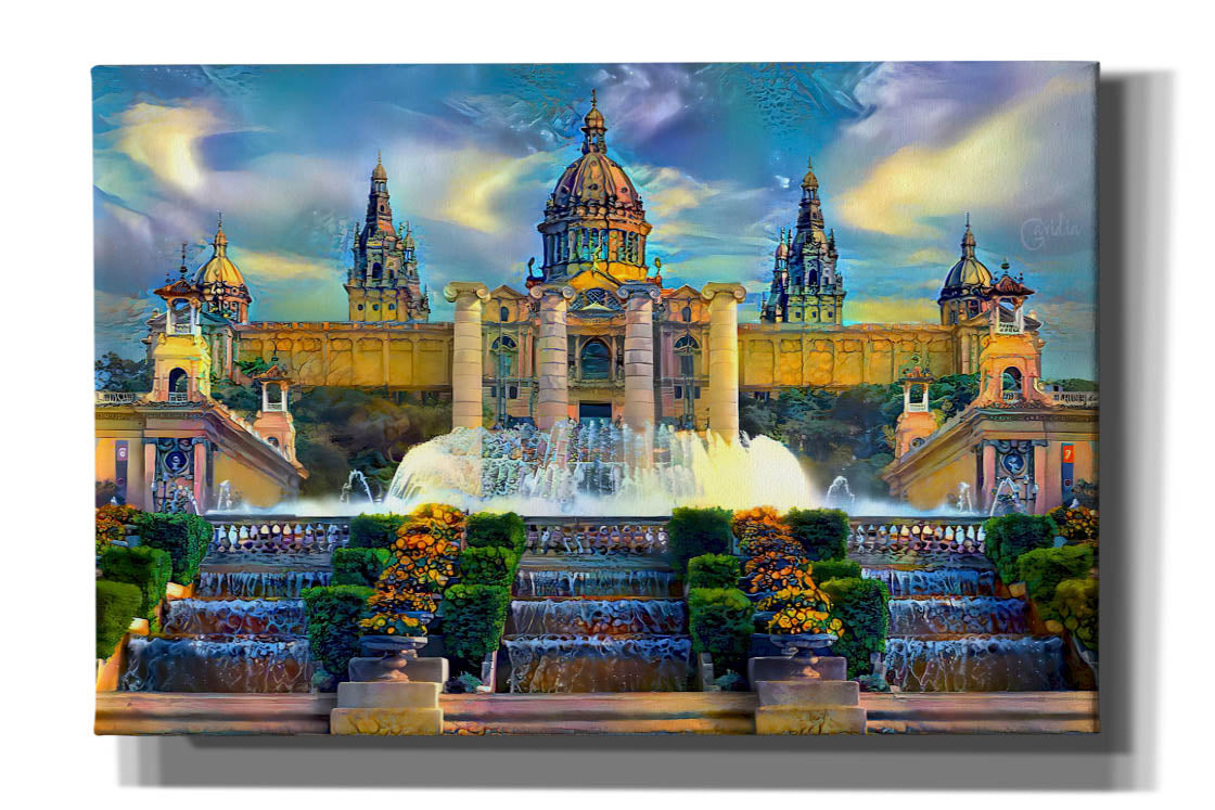 'Barcelona Spain Montjuic' by Pedro Gavidia, Canvas Wall Art