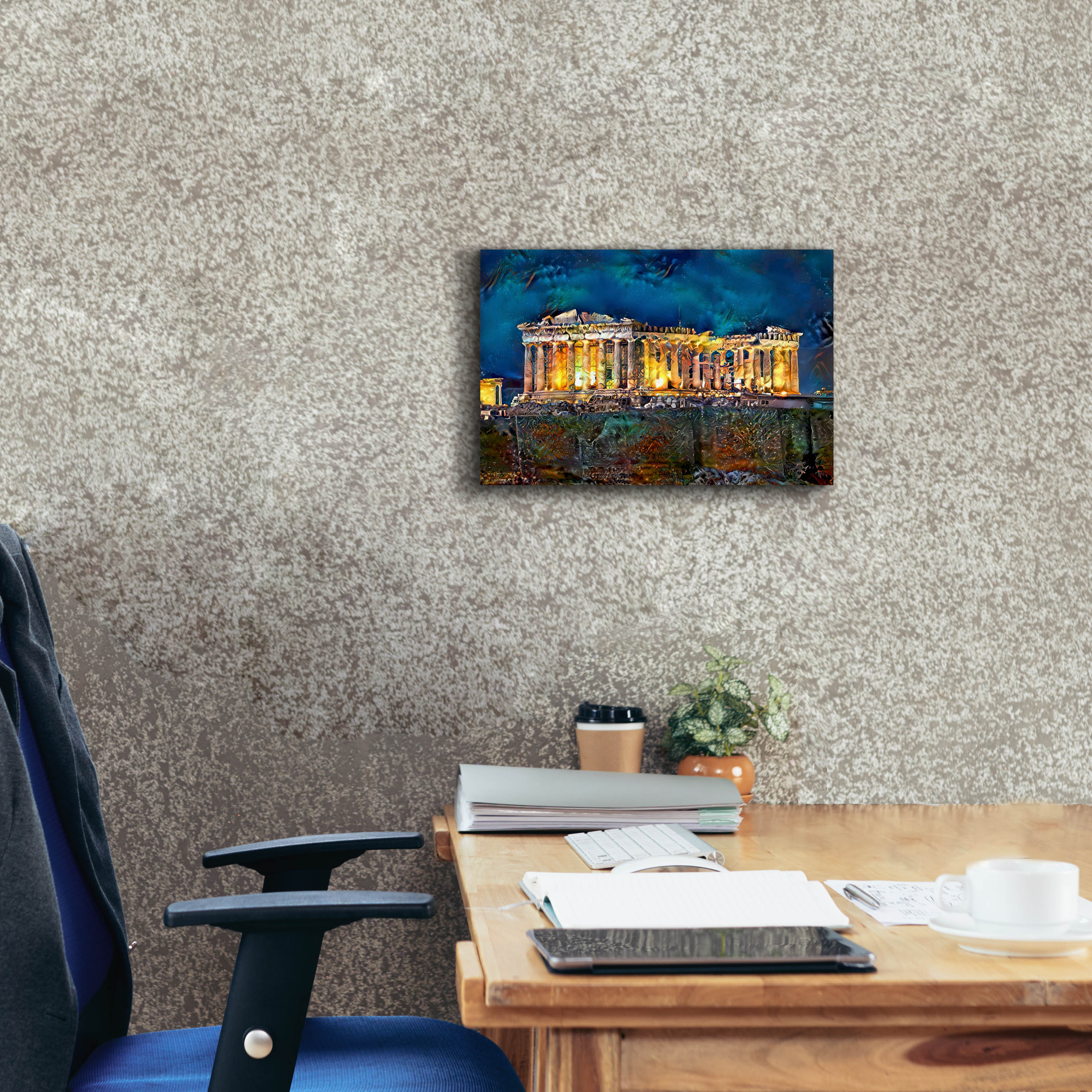 'Athens Greece Parthenon' by Pedro Gavidia, Canvas Wall Art,18 x 12