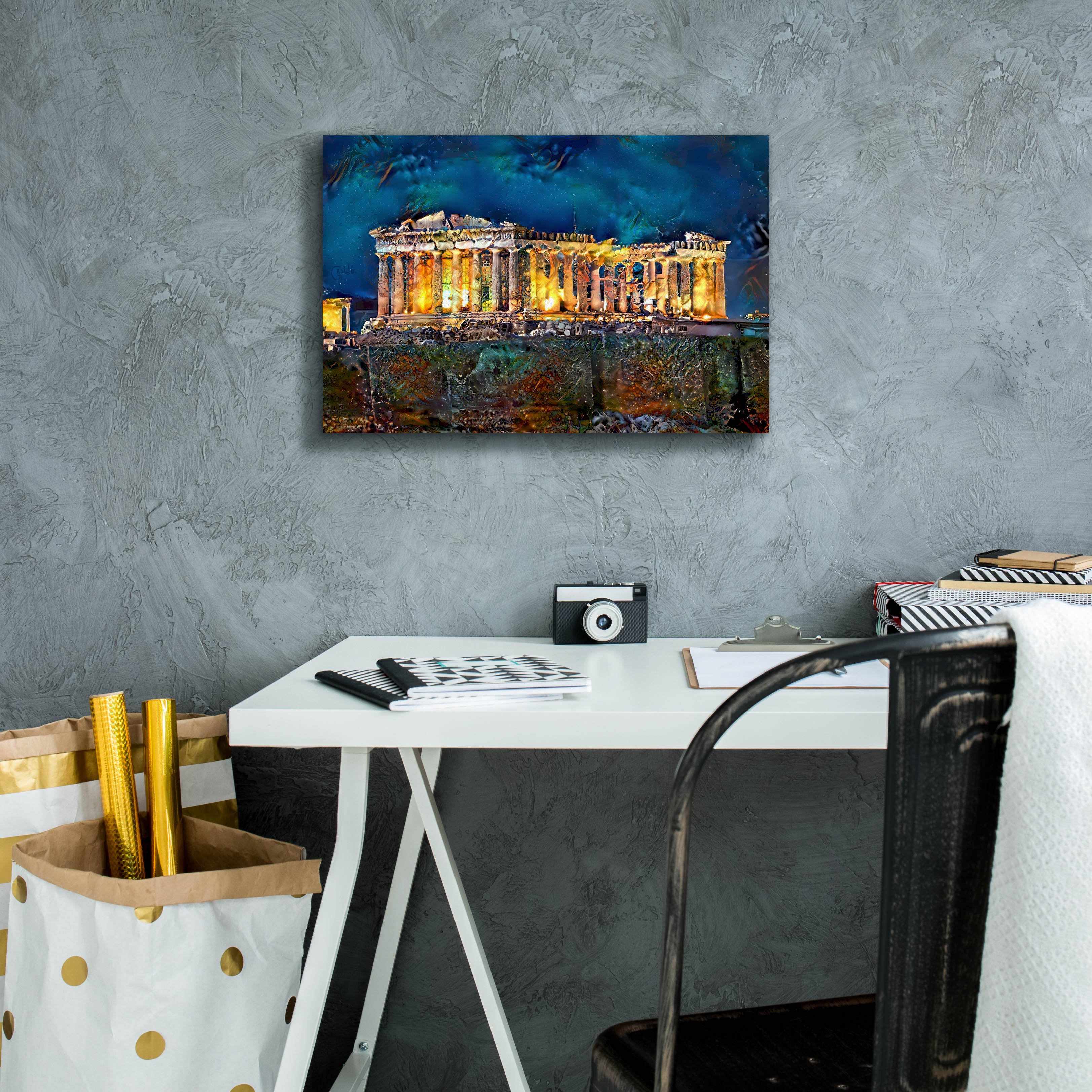 'Athens Greece Parthenon' by Pedro Gavidia, Canvas Wall Art,18 x 12