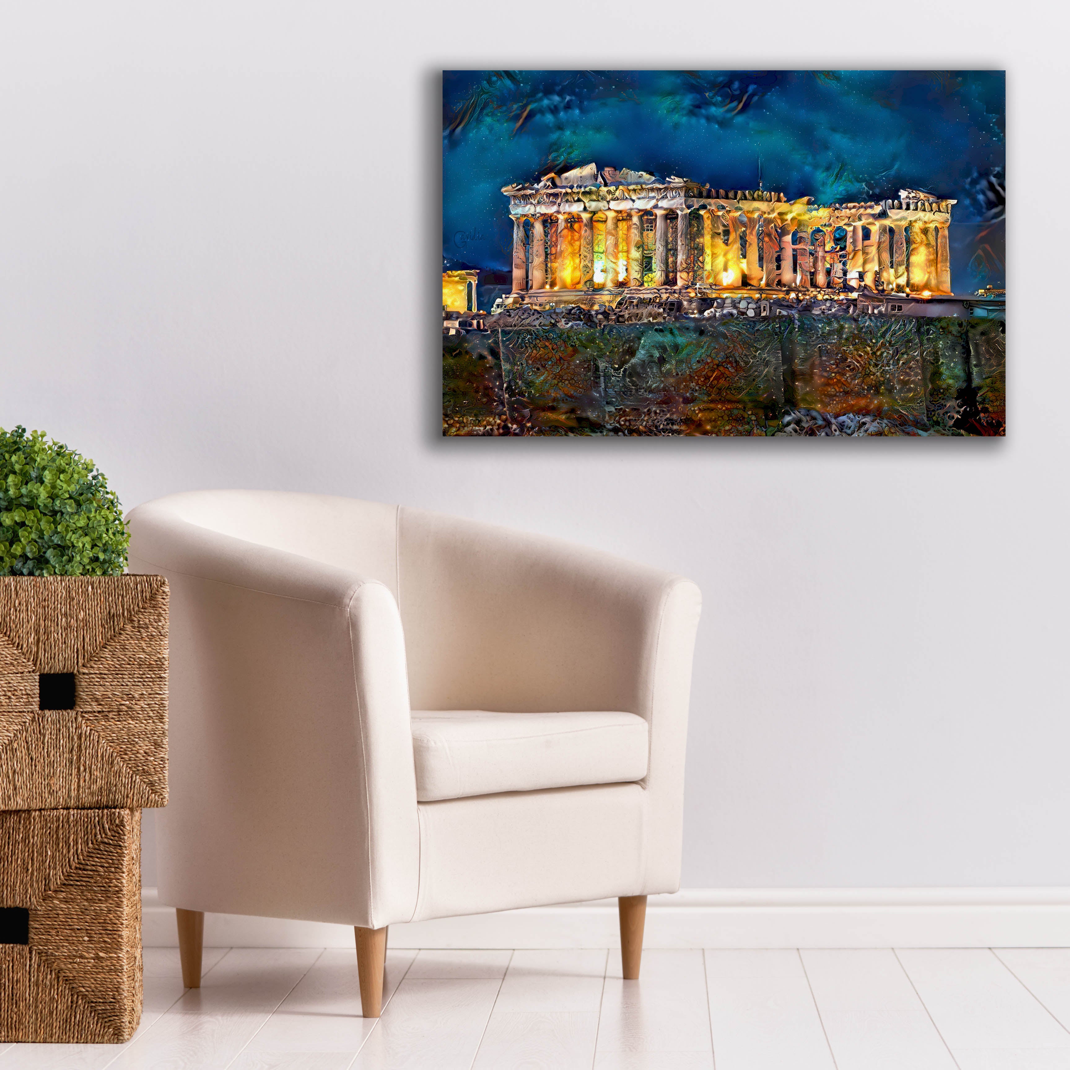 'Athens Greece Parthenon' by Pedro Gavidia, Canvas Wall Art,40 x 26