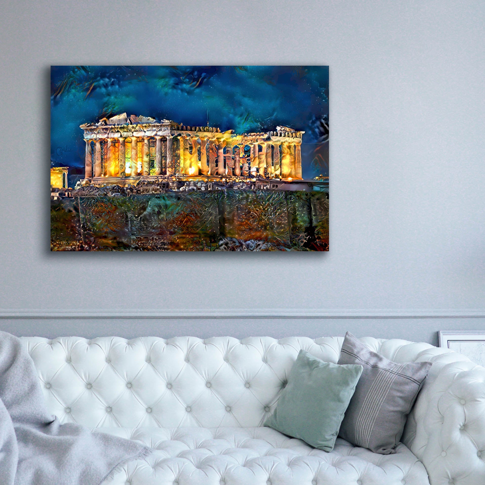 'Athens Greece Parthenon' by Pedro Gavidia, Canvas Wall Art,60 x 40