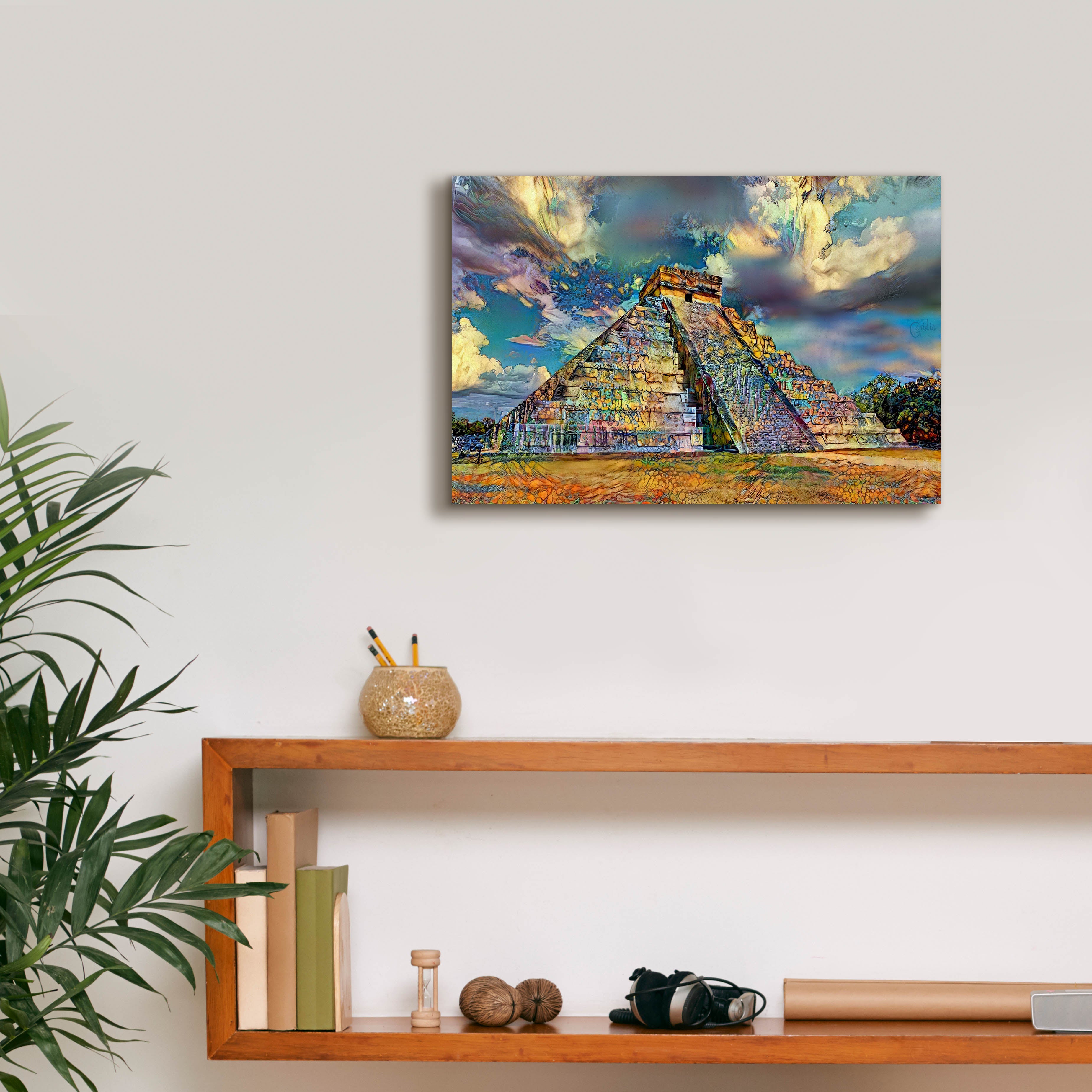 'Yucatan Mexico Chichen Itza' by Pedro Gavidia, Canvas Wall Art,18 x 12