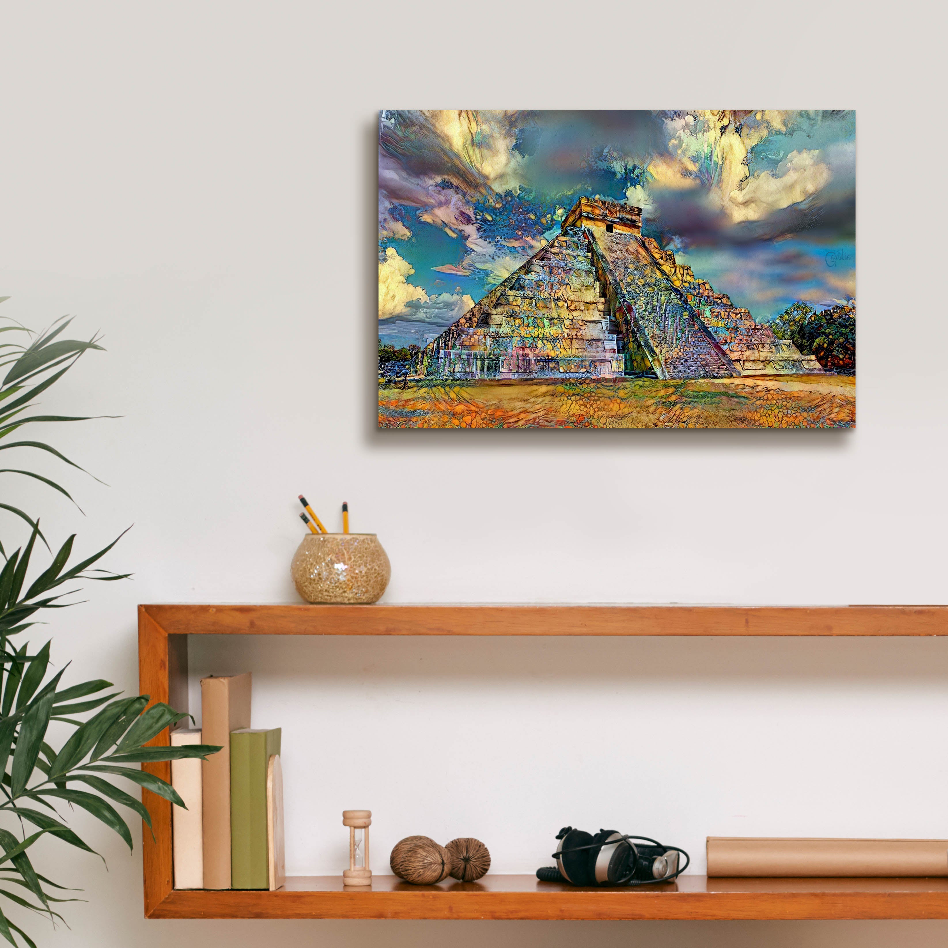 'Yucatan Mexico Chichen Itza' by Pedro Gavidia, Canvas Wall Art,18 x 12