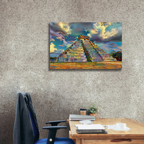 Image of 'Yucatan Mexico Chichen Itza' by Pedro Gavidia, Canvas Wall Art,40 x 26