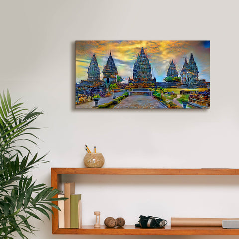 Image of 'Yogyakarta Indonesia Prambanan temple' by Pedro Gavidia, Canvas Wall Art,24 x 12