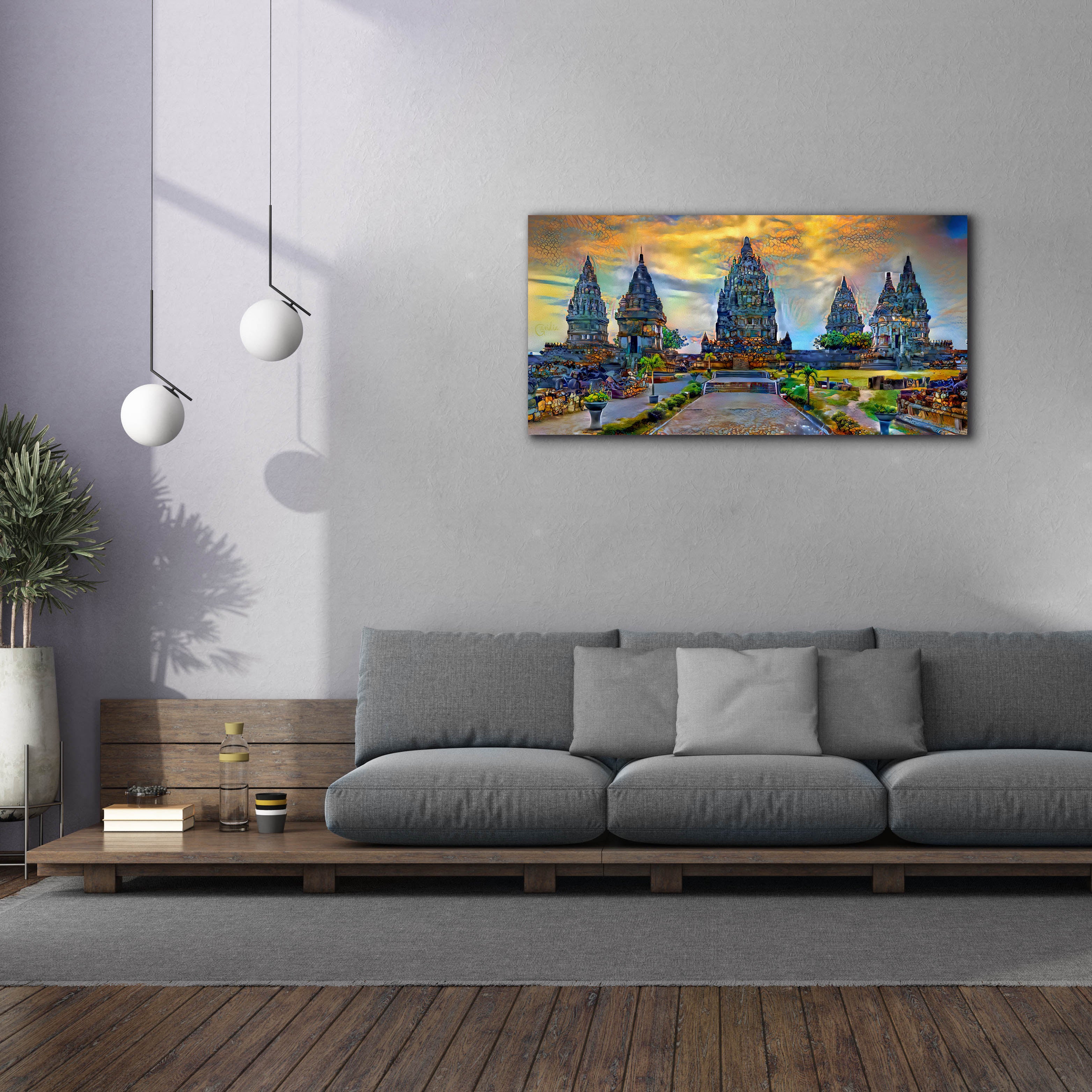 'Yogyakarta Indonesia Prambanan temple' by Pedro Gavidia, Canvas Wall Art,60 x 30